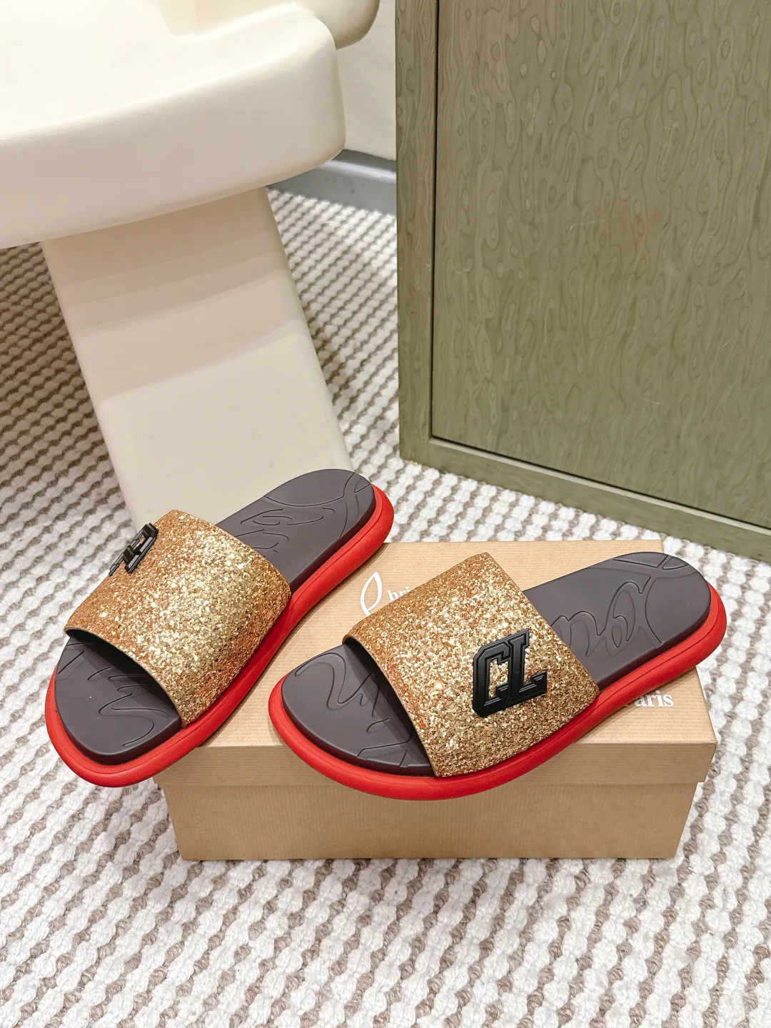 Шлепанцы Мужские Christian Louboutin 488306