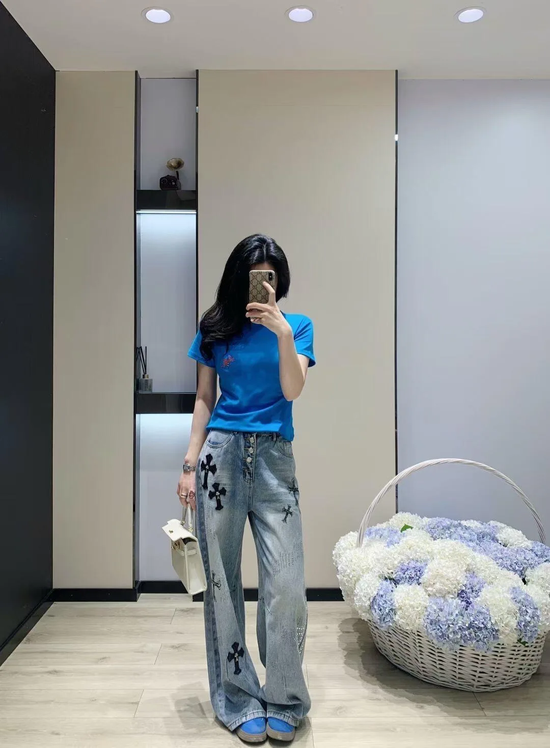 Джинсы Женские Chrome Hearts 12930269