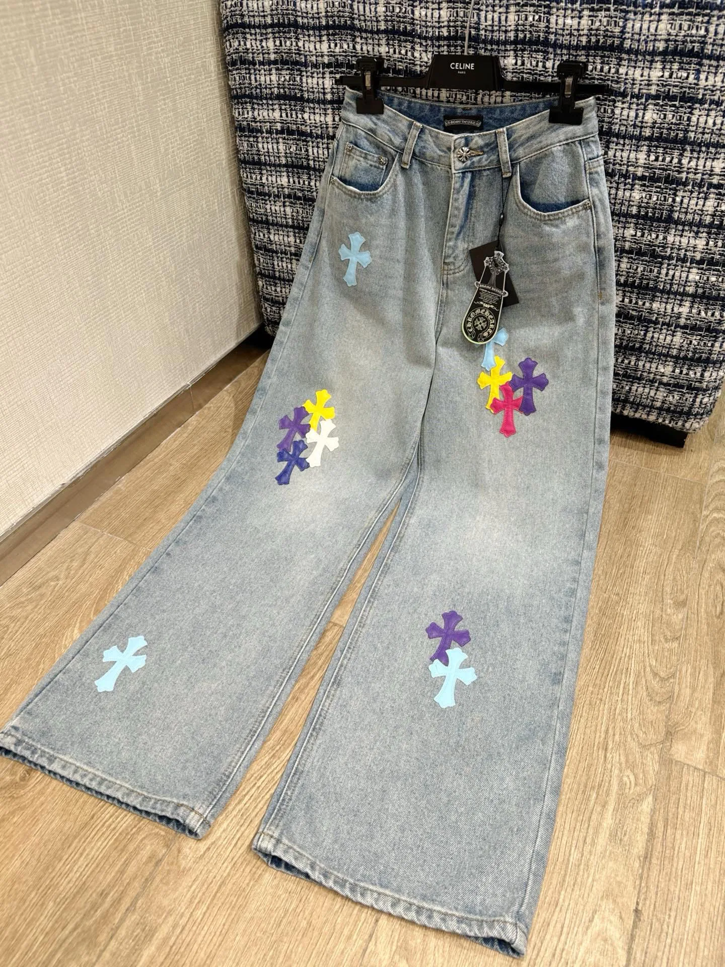 Джинсы Женские Chrome Hearts 55169