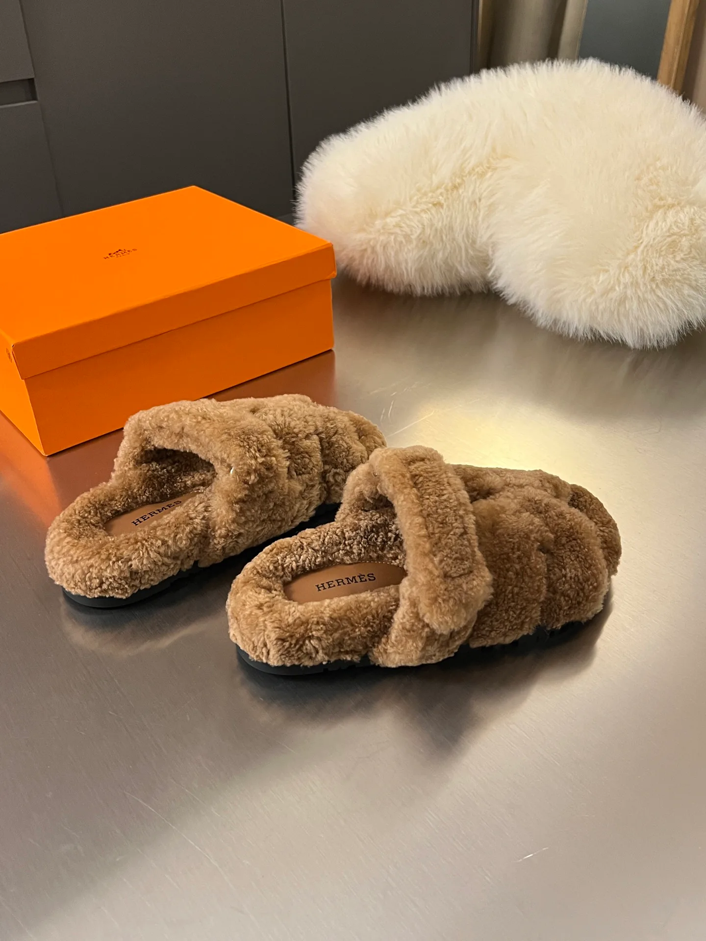 Тапочки Женские Hermes 17957238