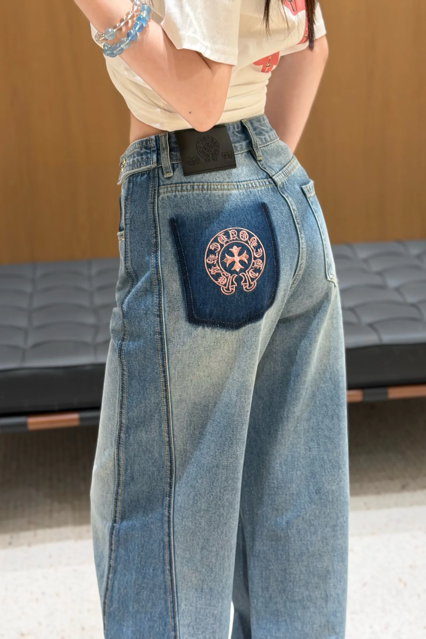 Джинсы Женские Chrome Hearts 1762759