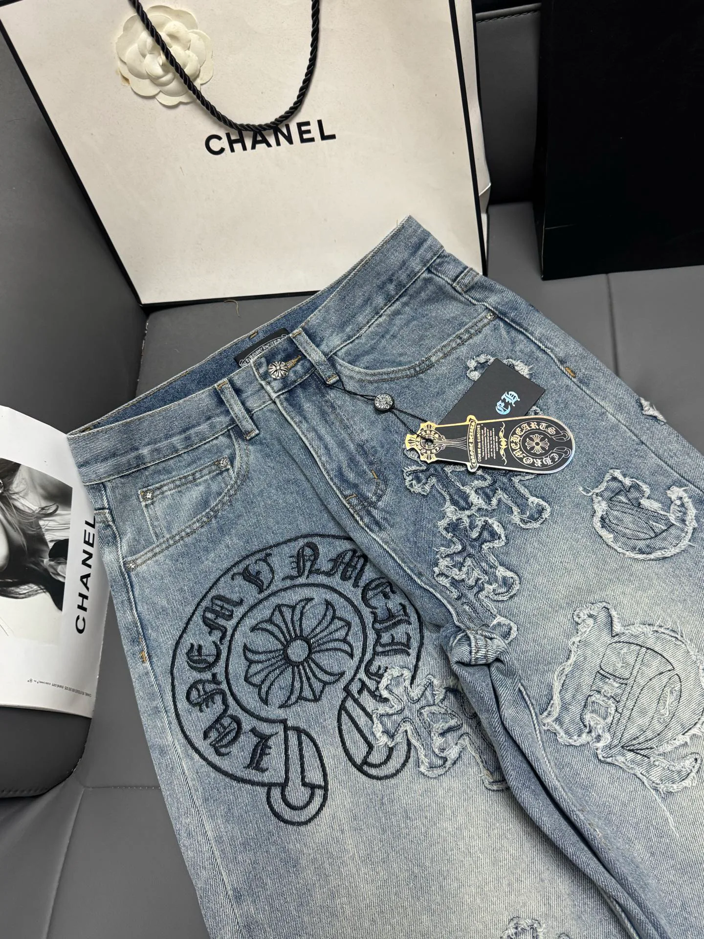 Брюки Женские Chrome Hearts 13554191