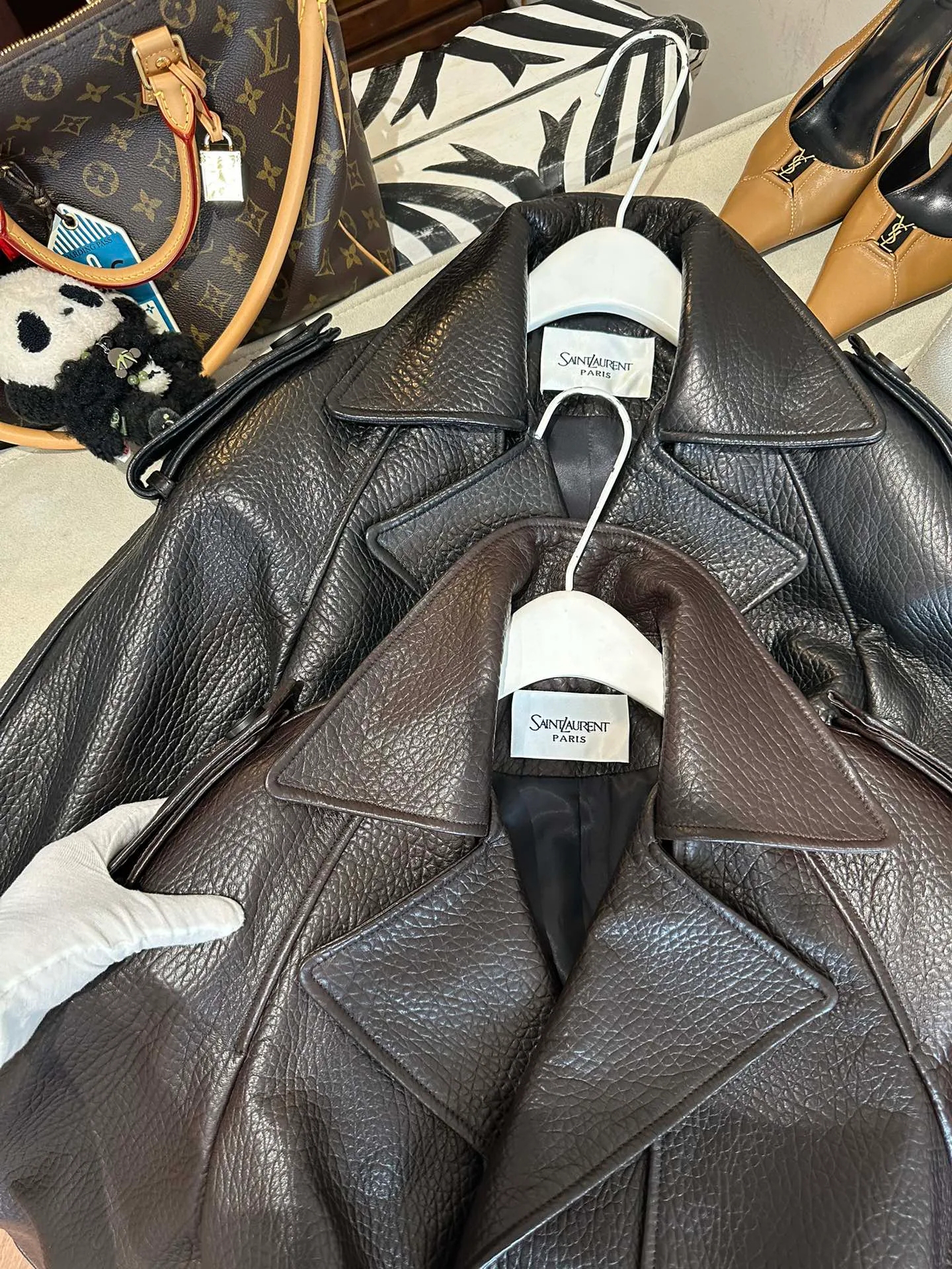 Кожаные Куртки И Дублёнки Женские Saint Laurent 11625006