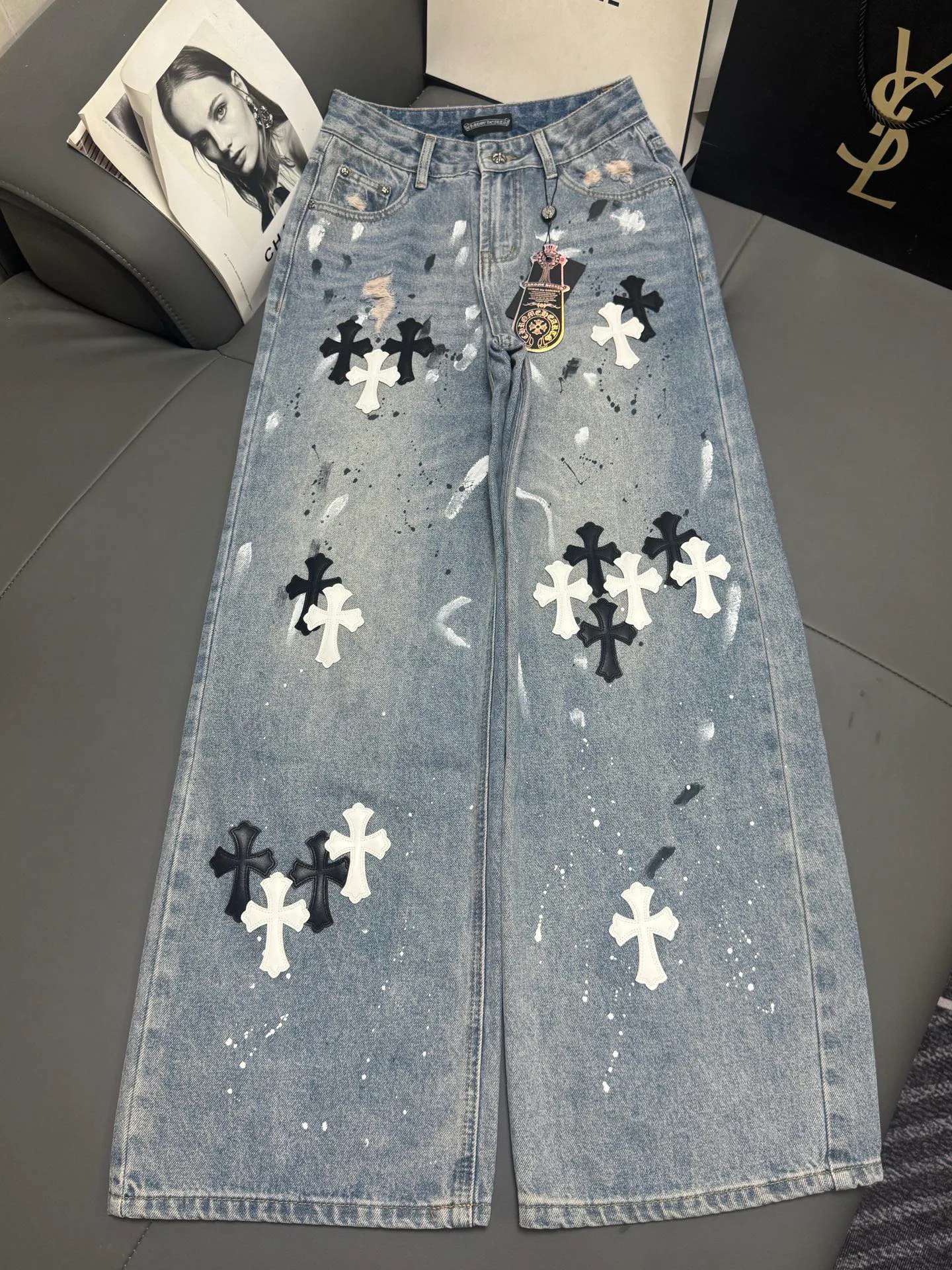 Джинсы Женские Chrome Hearts 11150325