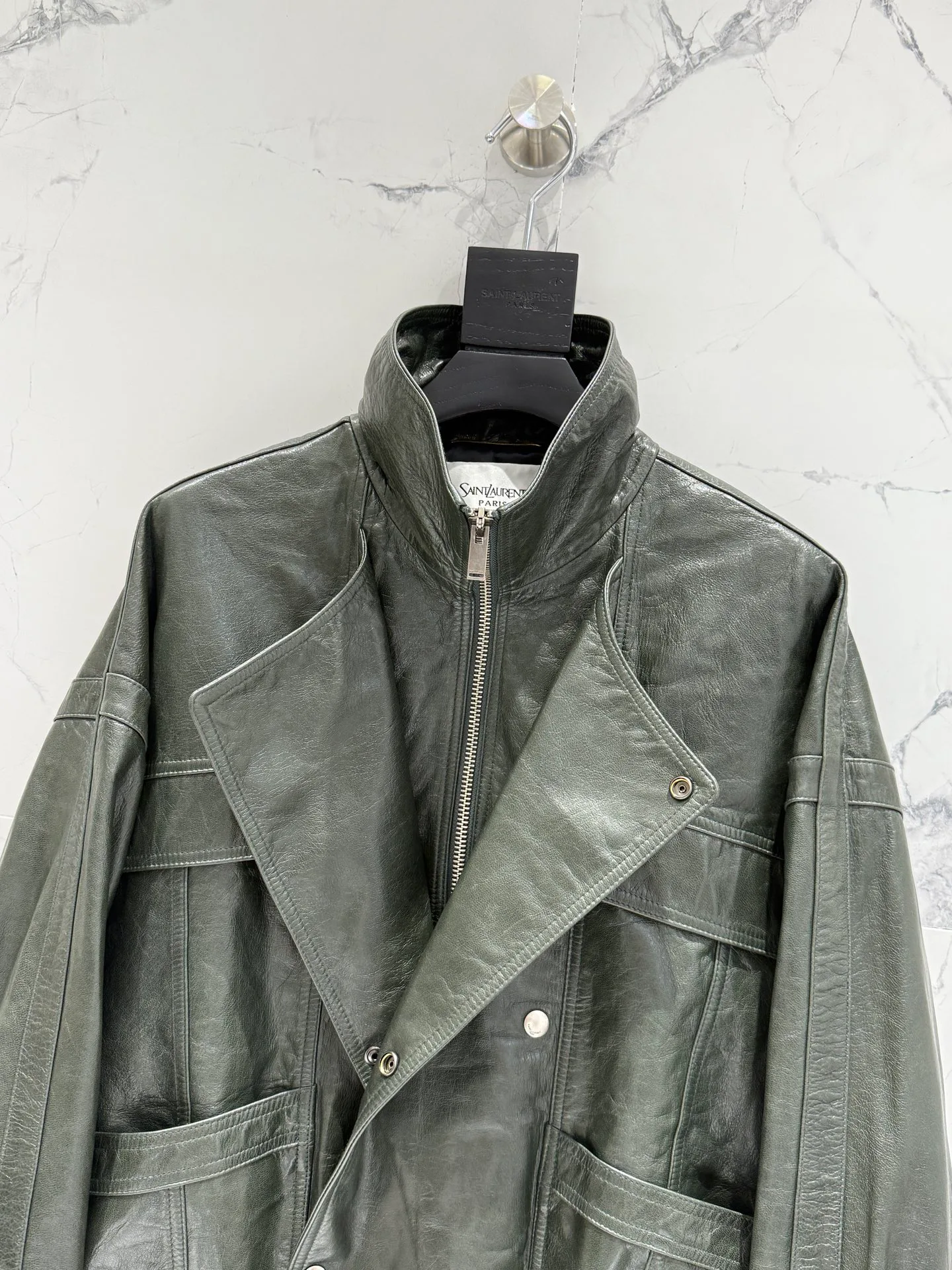 Кожаные Куртки И Дублёнки Женские Saint Laurent 11700580