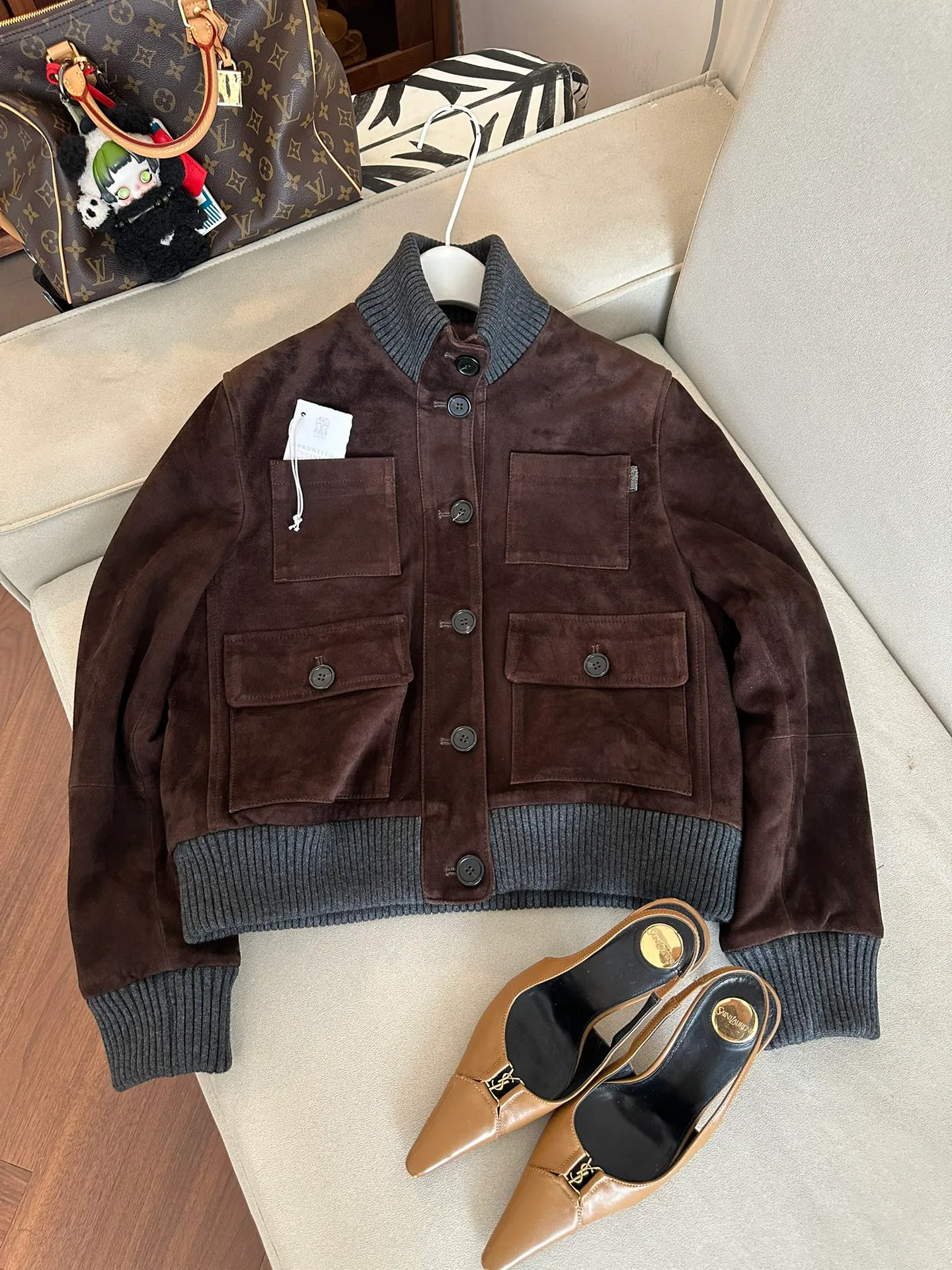 Кожаные Куртки И Дублёнки Женские Brunello Cucinelli 11679748