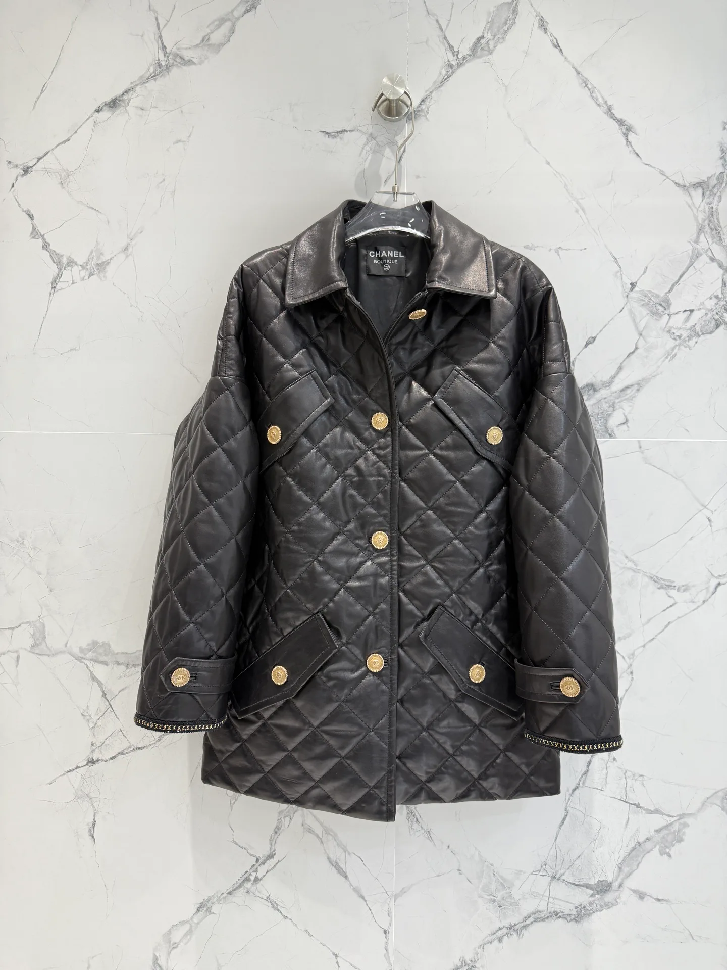 Кожаные Куртки И Дублёнки Женские Chanel 10624731