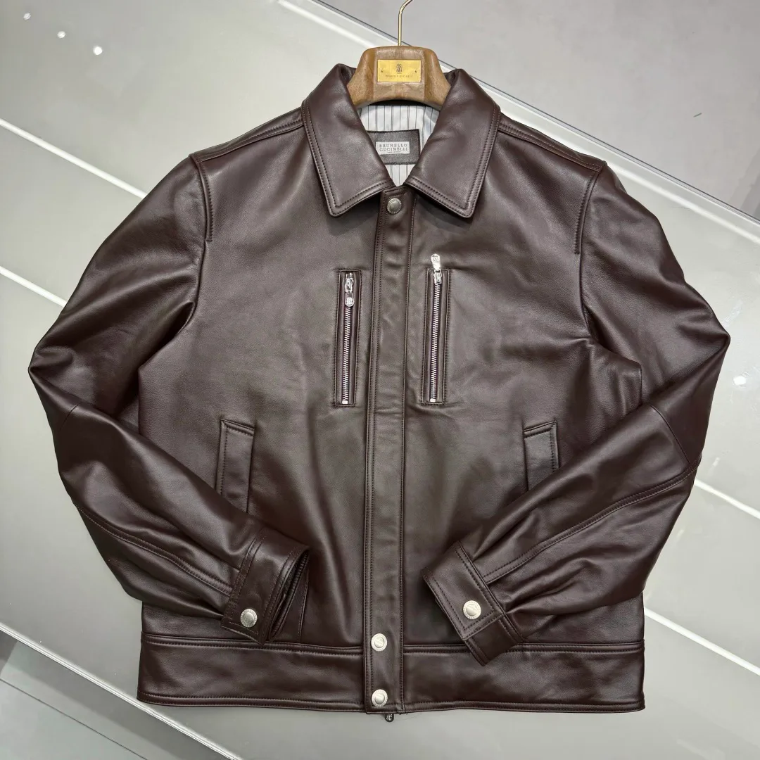 Кожаные Куртки И Дублёнки Мужские Brunello Cucinelli 17329879