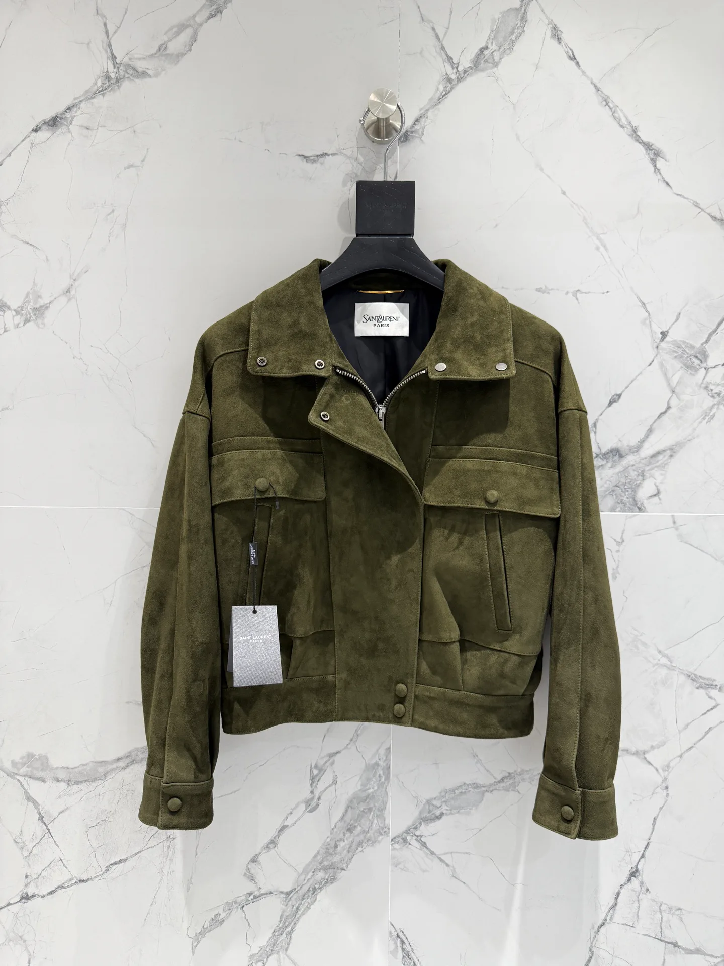 Кожаные Куртки И Дублёнки Женские Saint Laurent 10624724