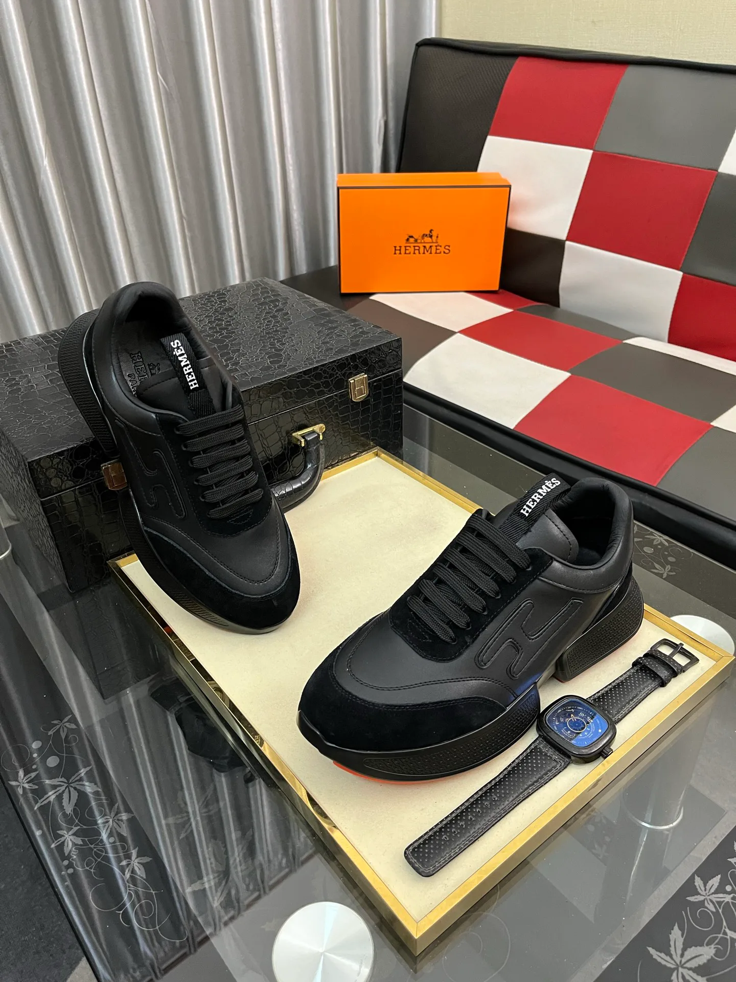 Кроссовки Мужские Hermes 267856