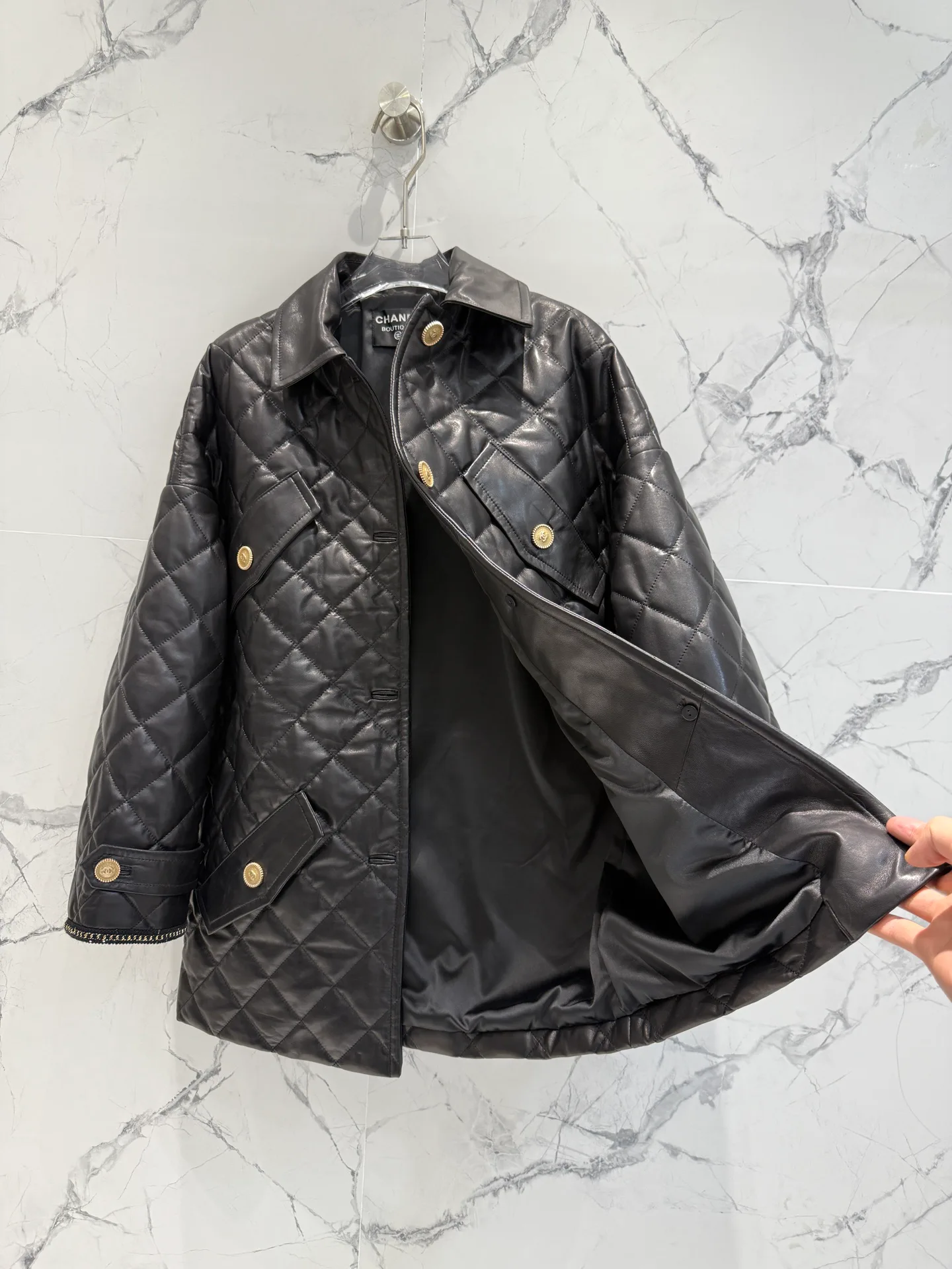 Кожаные Куртки И Дублёнки Женские Chanel 10624731