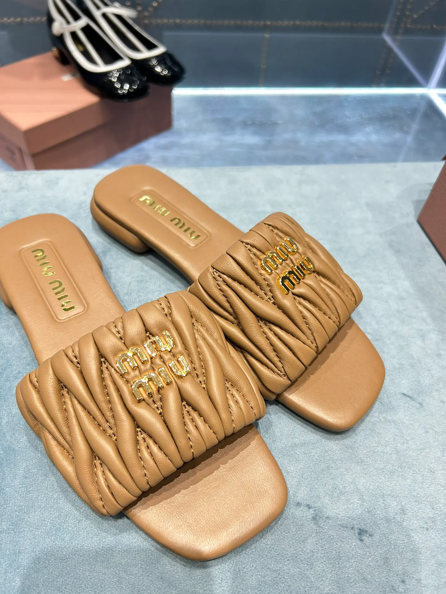 Шлепанцы Женские Miu Miu 33691