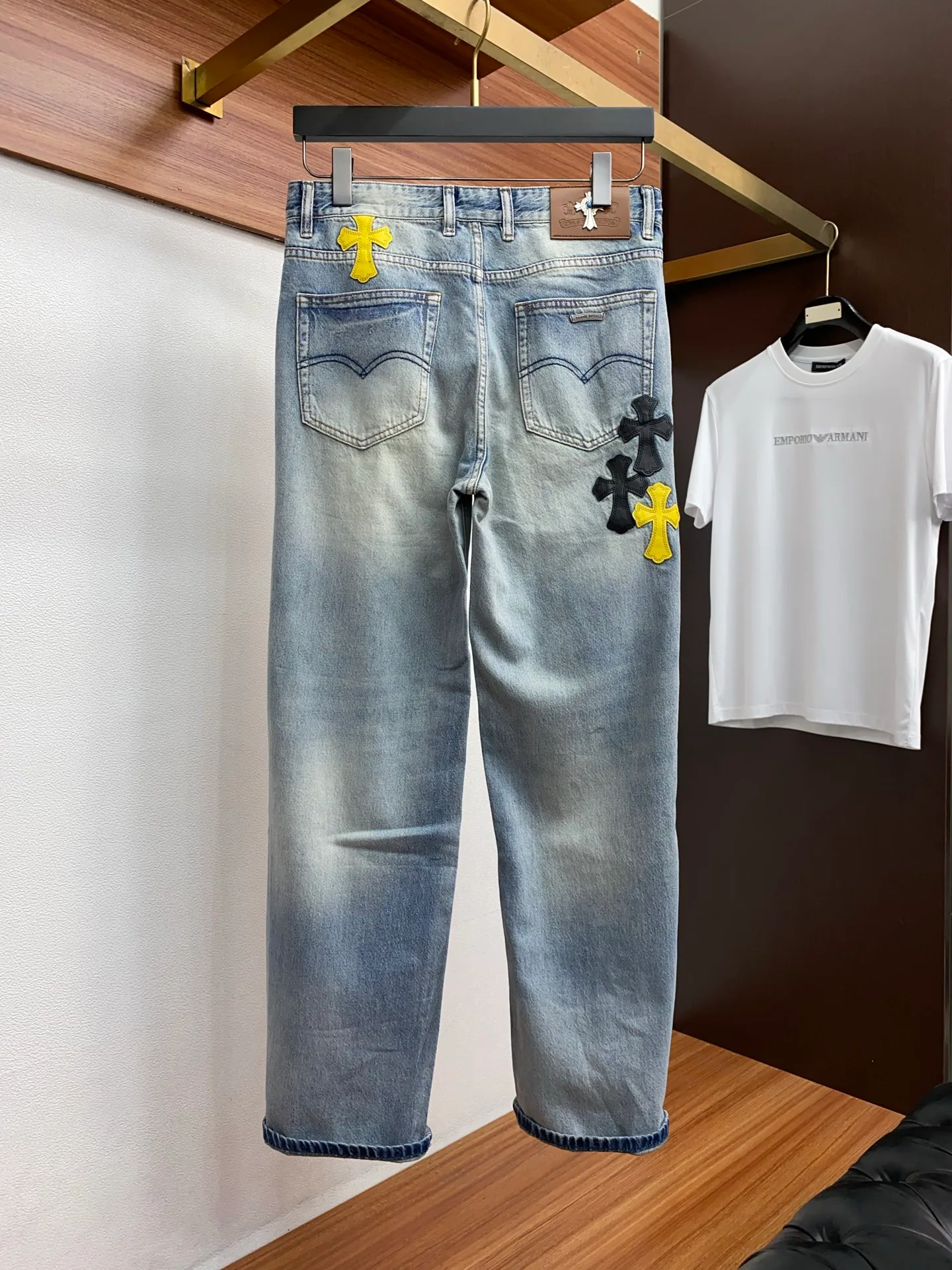 Джинсы Мужские Chrome Hearts 11236141