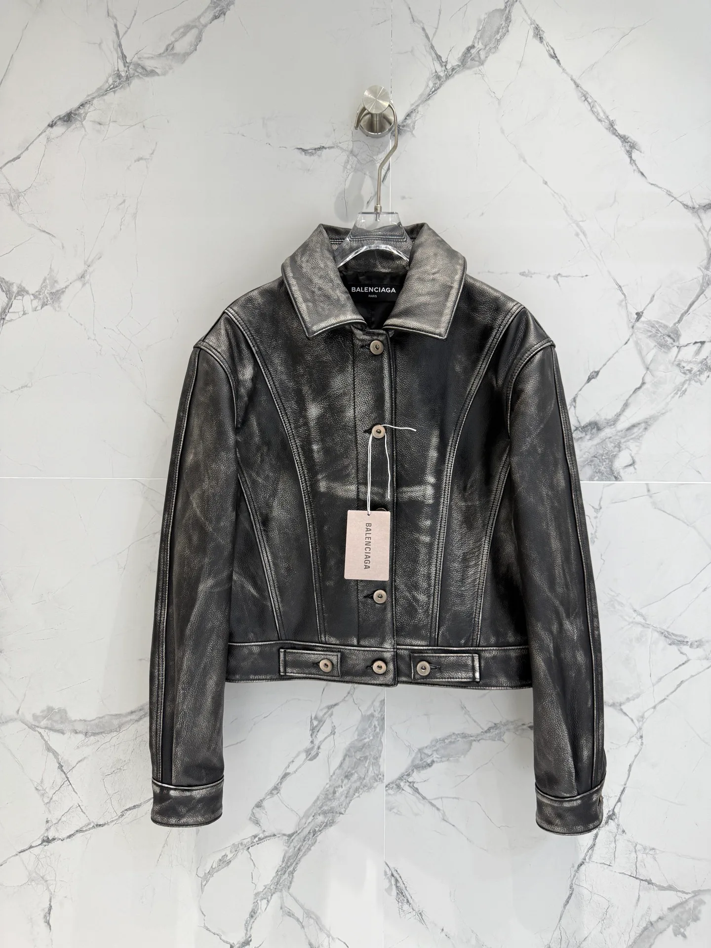 Кожаные Куртки И Дублёнки Женские Balenciaga 10624729