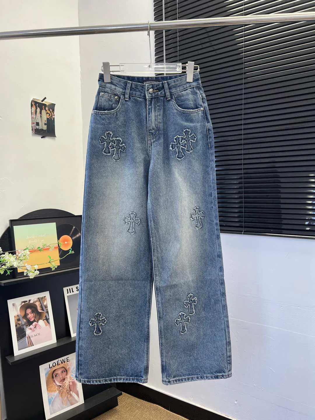 Джинсы Женские Chrome Hearts 861054