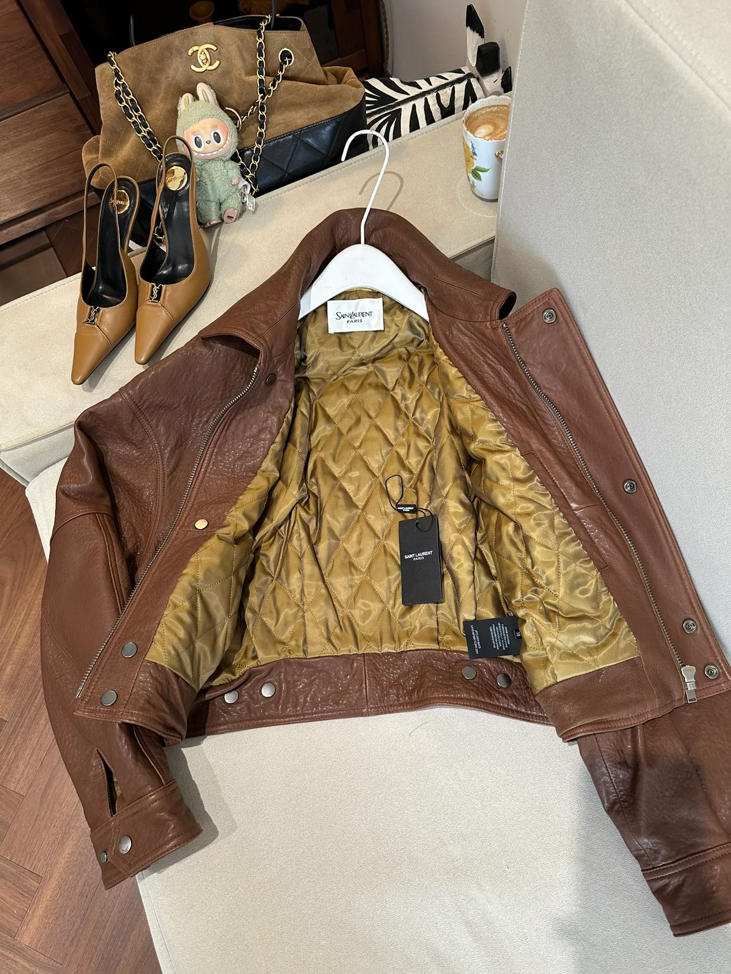 Куртки И Пуховики Женские Saint Laurent 127672