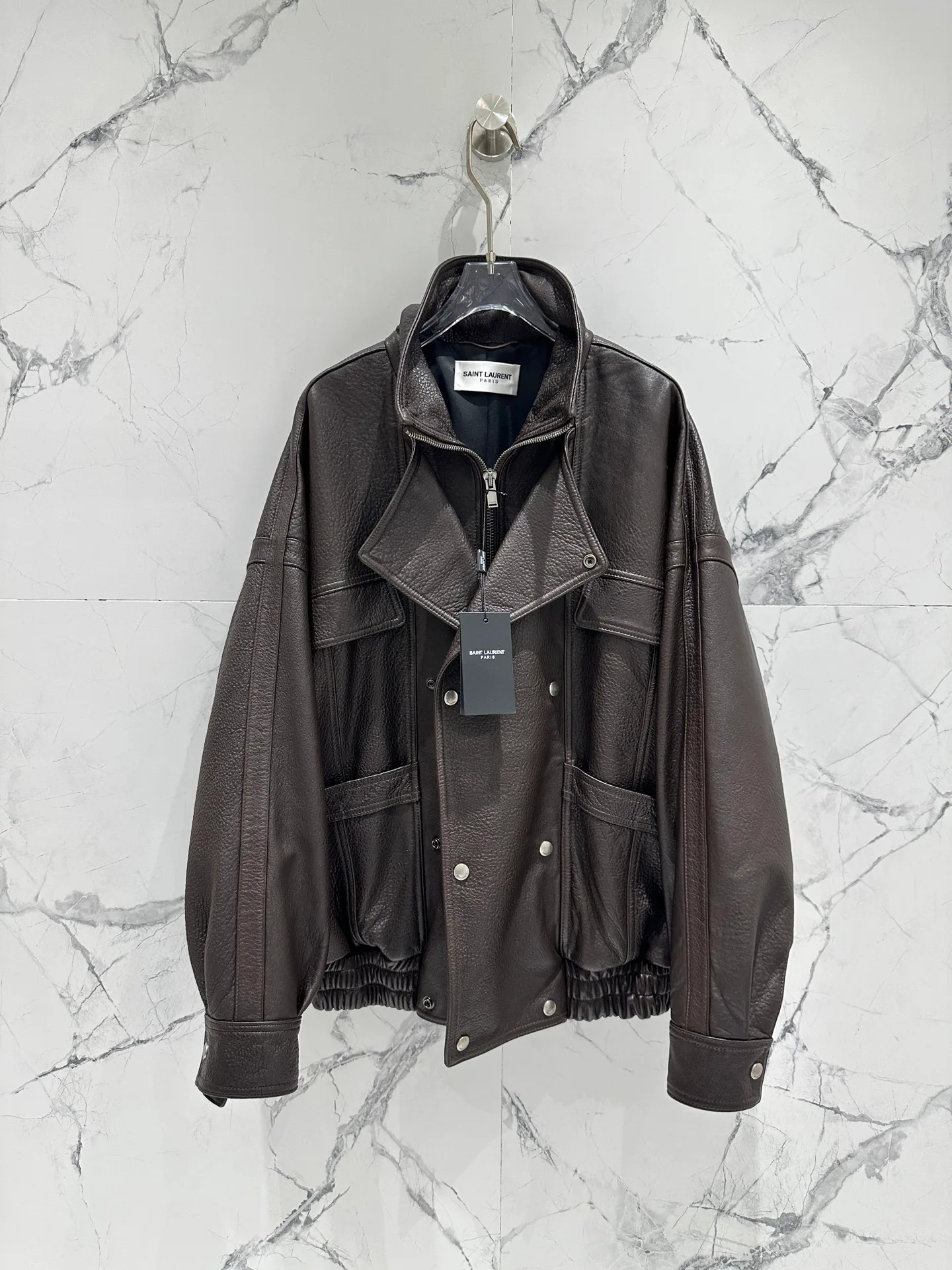 Кожаные Куртки И Дублёнки Женские Saint Laurent 11544763