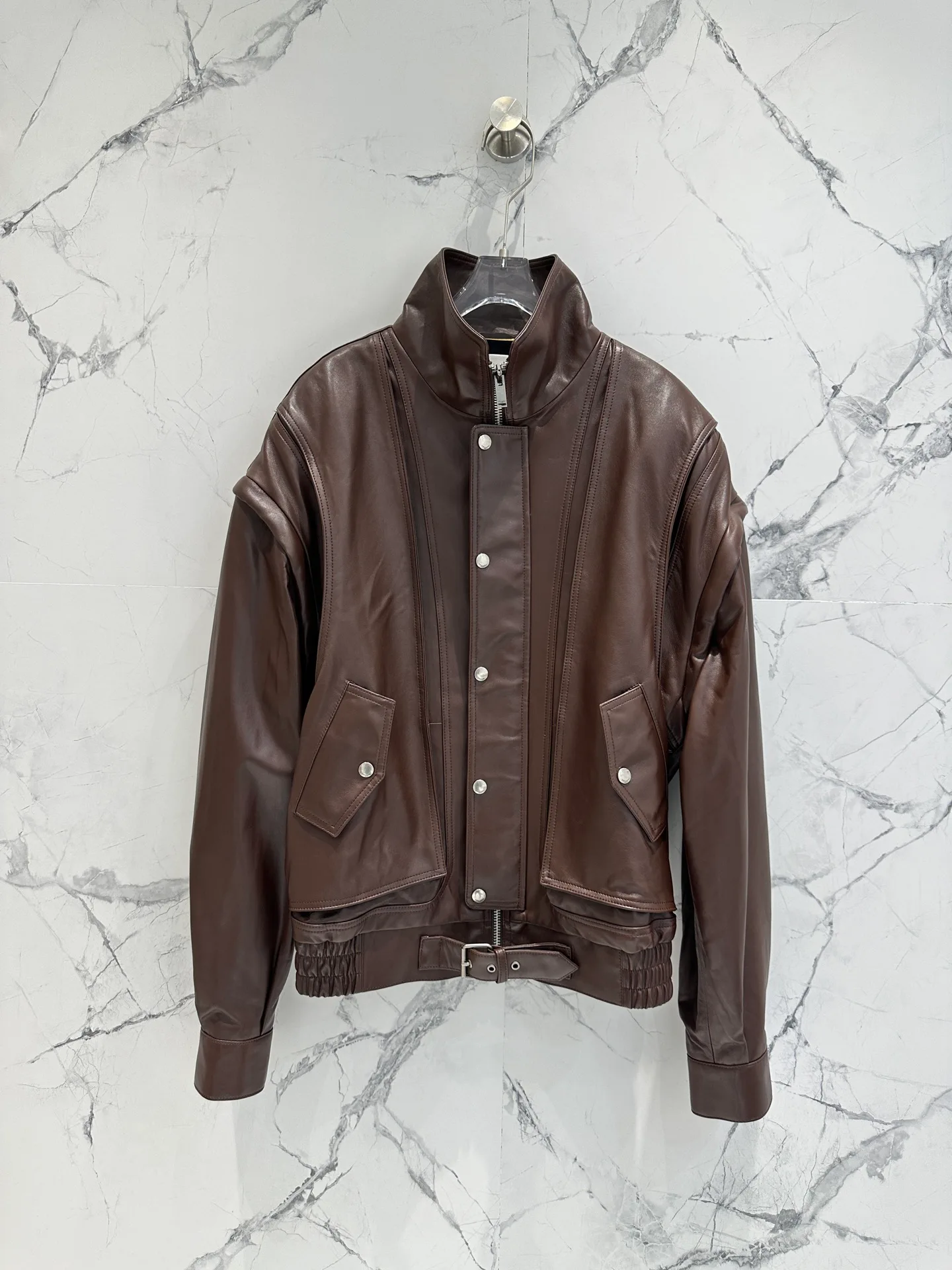 Кожаные Куртки И Дублёнки Женские Saint Laurent 11598154