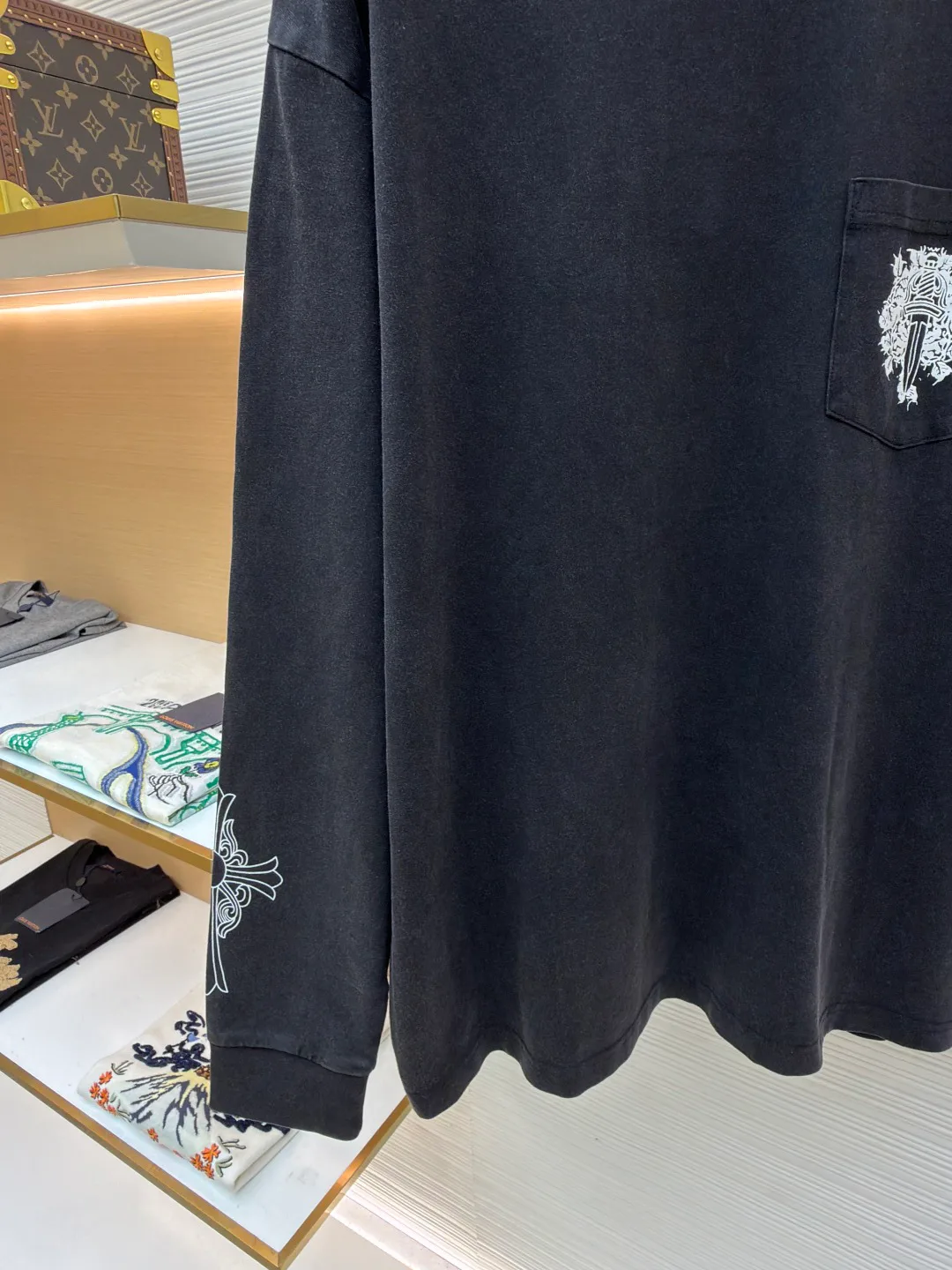 Лонгсливы Мужские Chrome Hearts 10452220