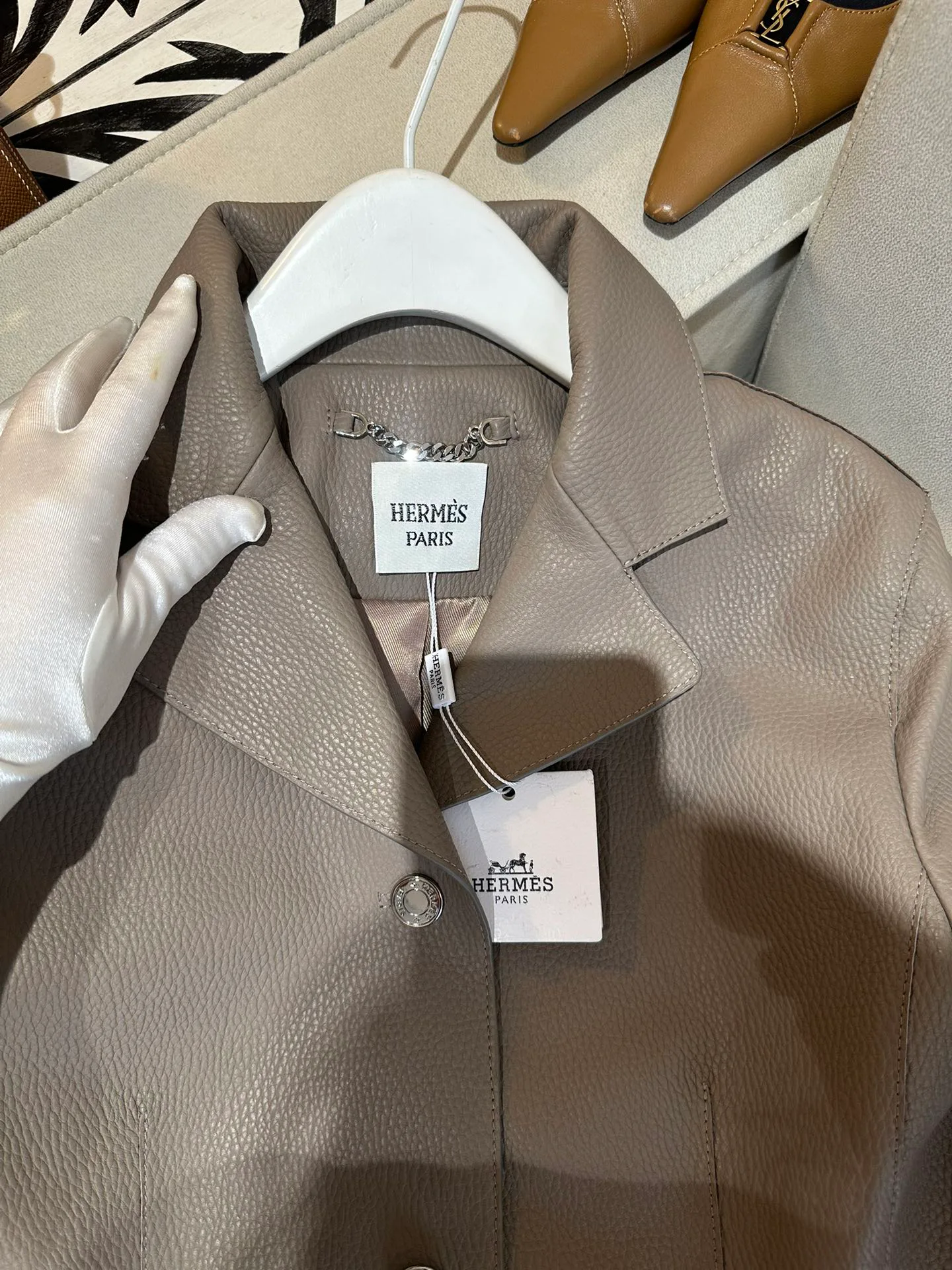 Кожаные Куртки И Дублёнки Женские Hermes 11349929