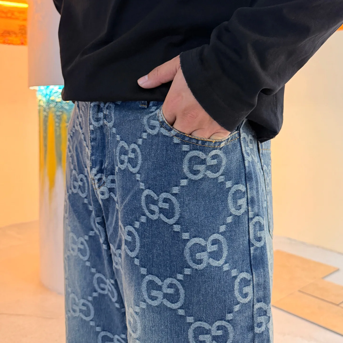 Джинсы Мужские Gucci 18499634