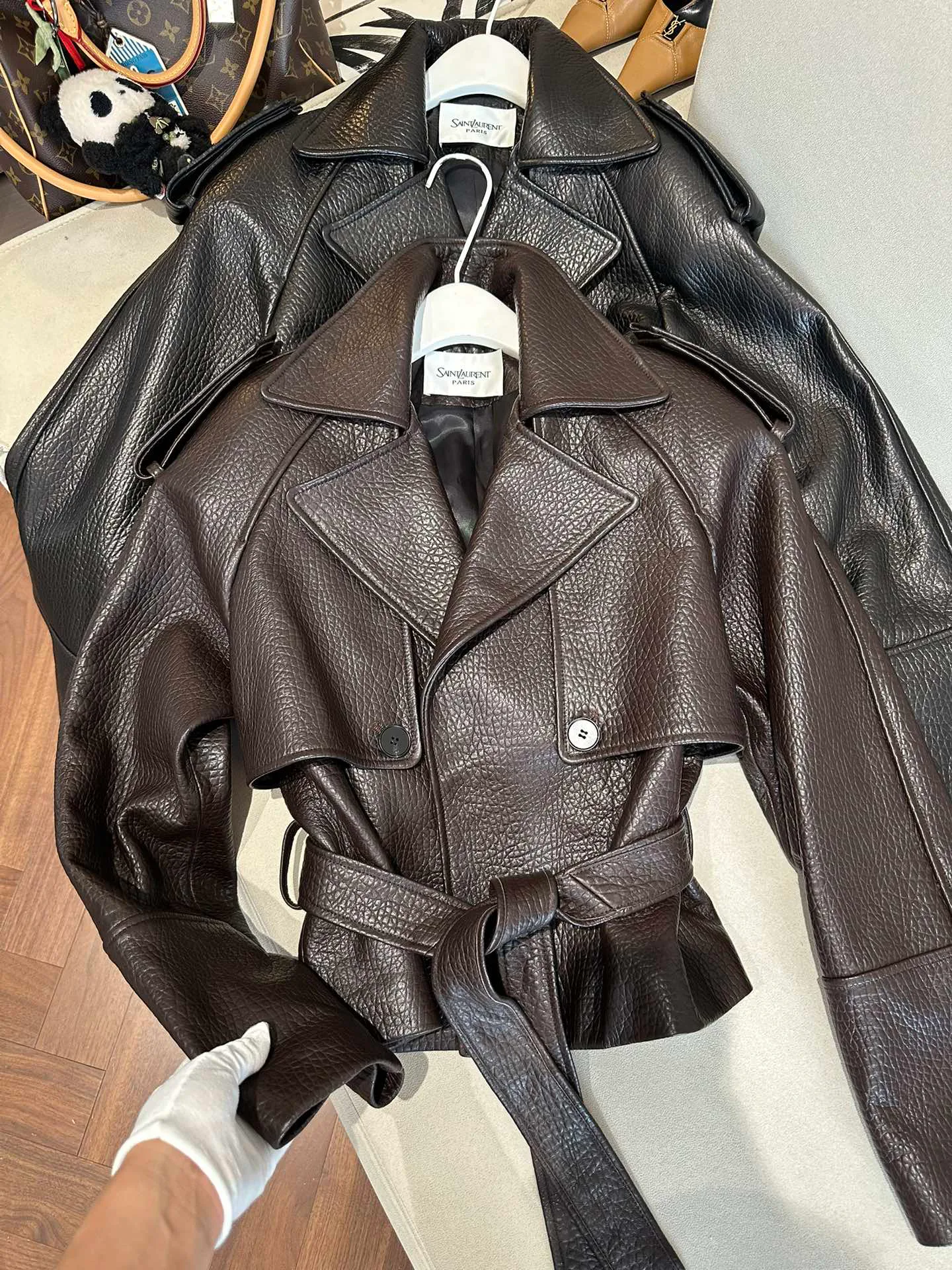 Кожаные Куртки И Дублёнки Женские Saint Laurent 11625006