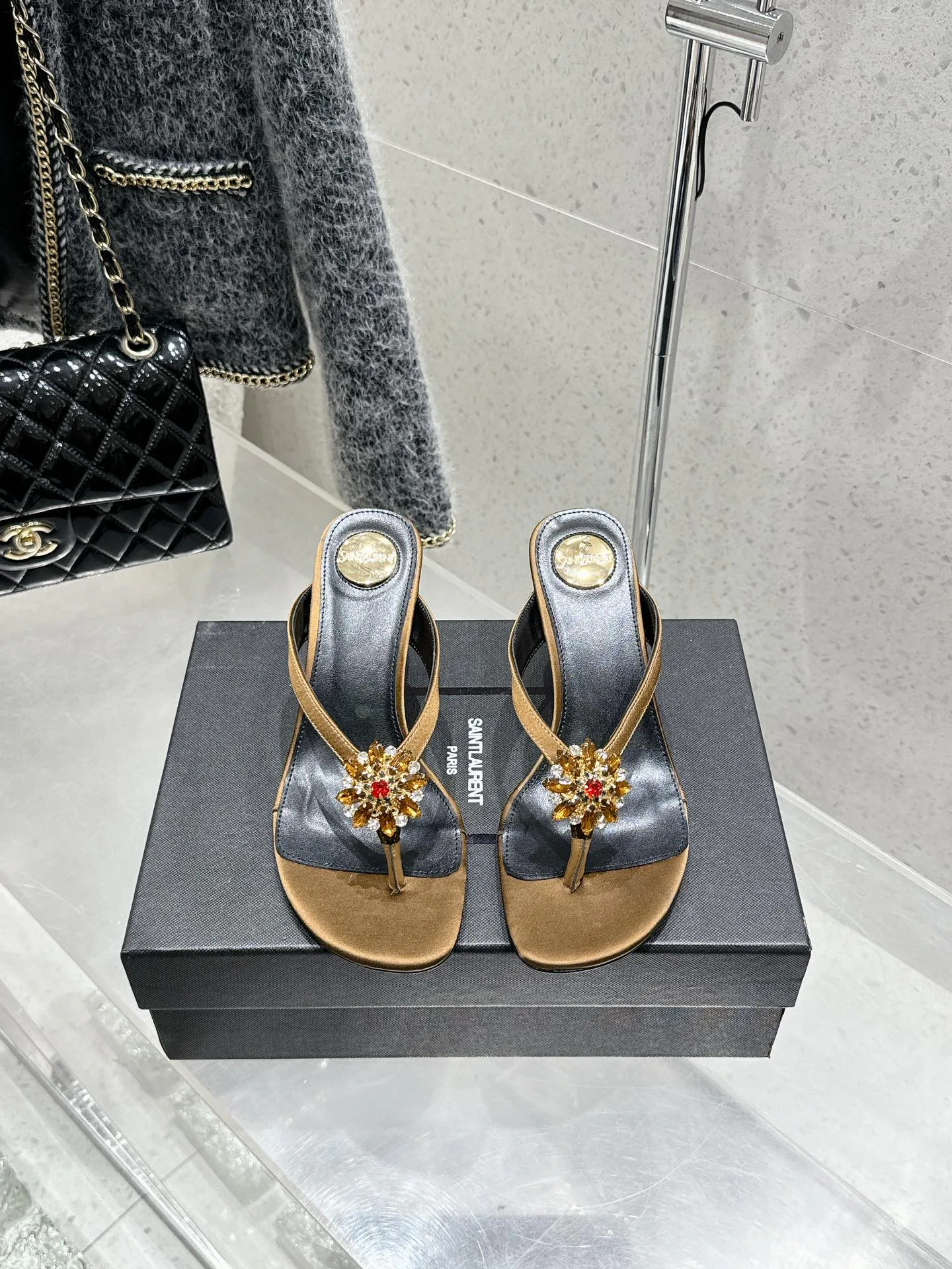 Босоножки Женские Saint Laurent 1857150