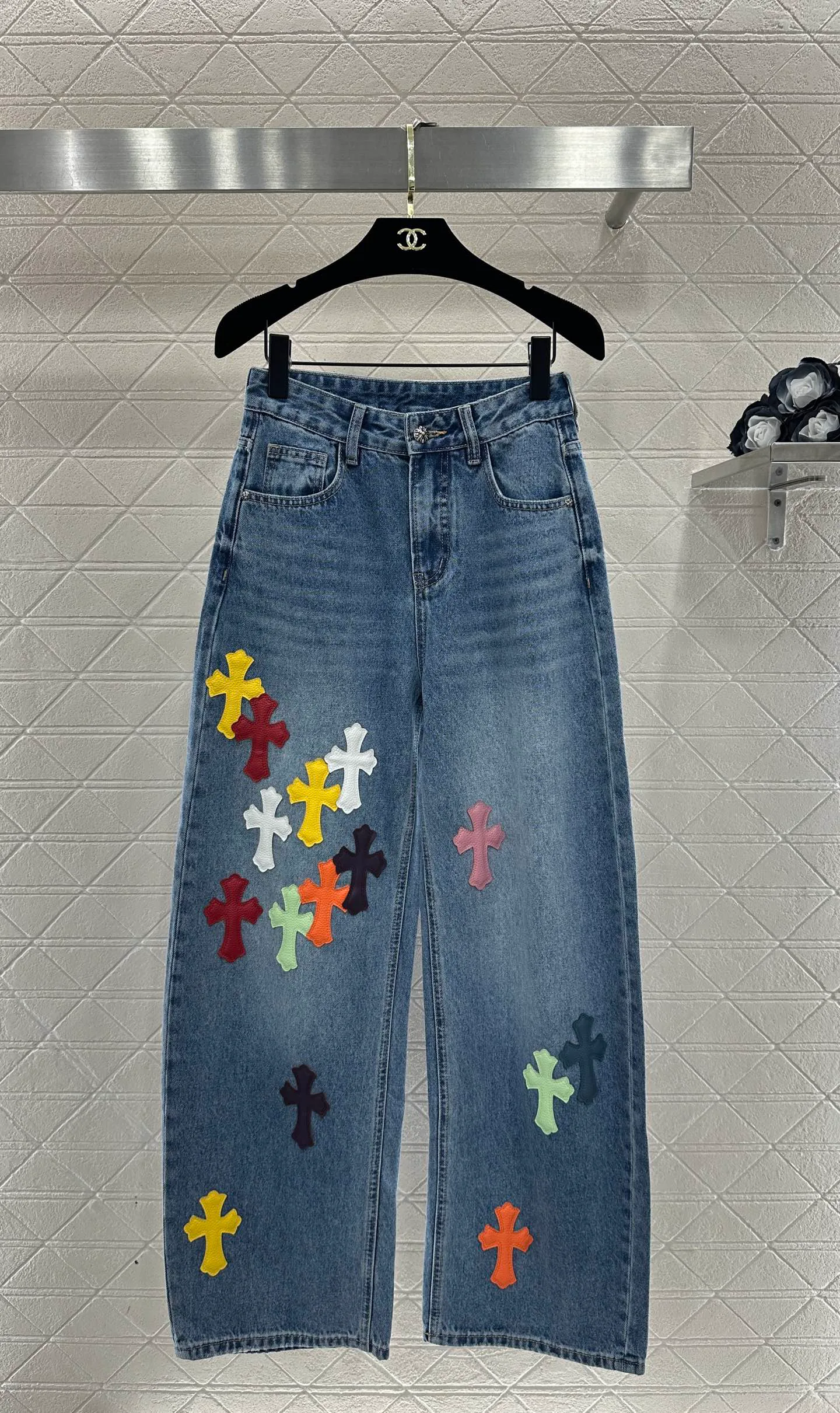 Джинсы Женские Chrome Hearts 1206754