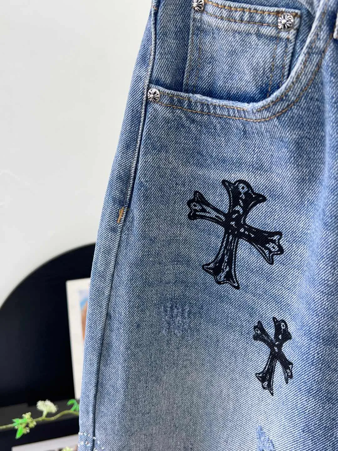 Джинсы Женские Chrome Hearts 13126202