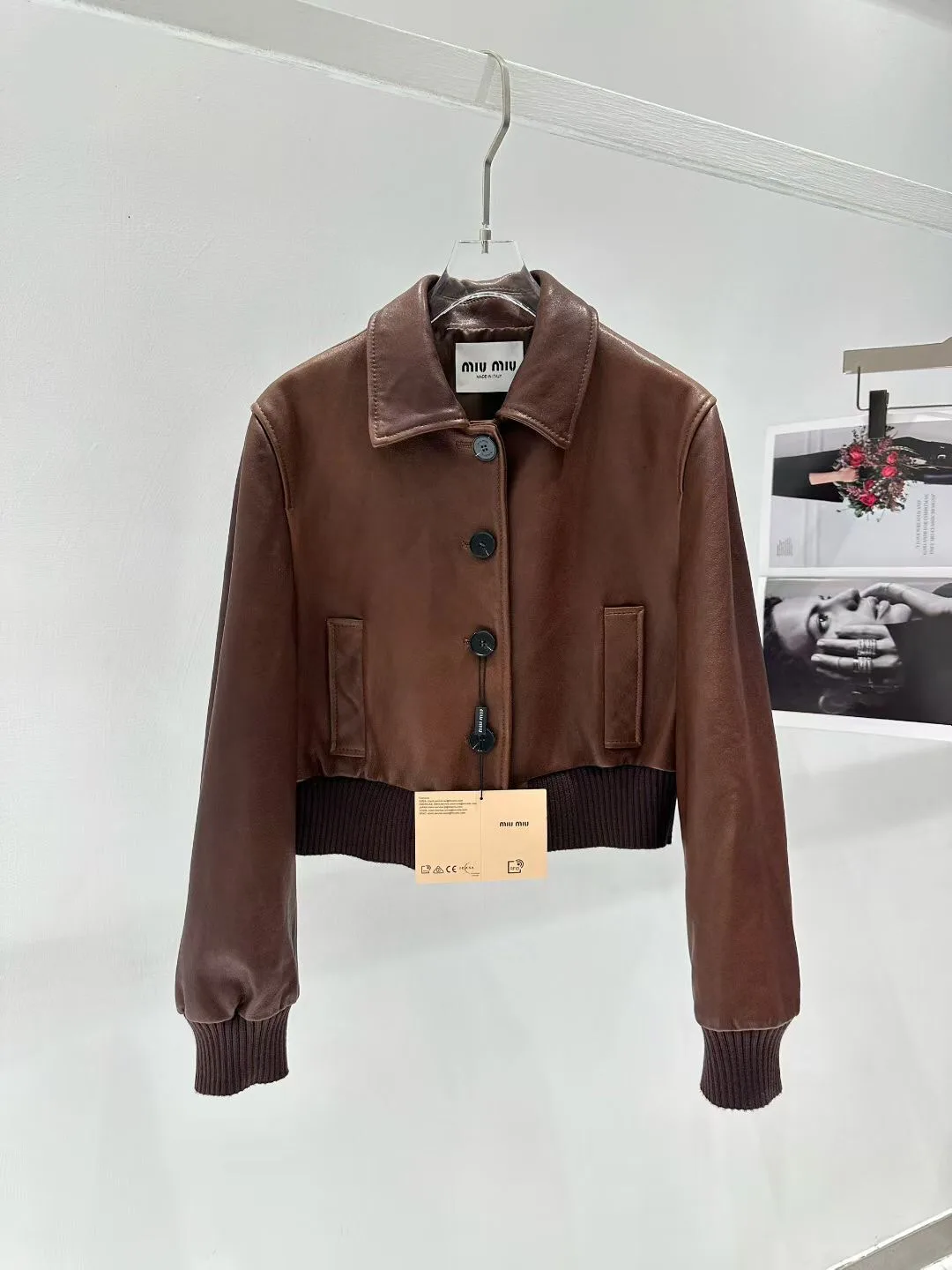 Кожаные Куртки И Дублёнки Женские Miu Miu 11428979