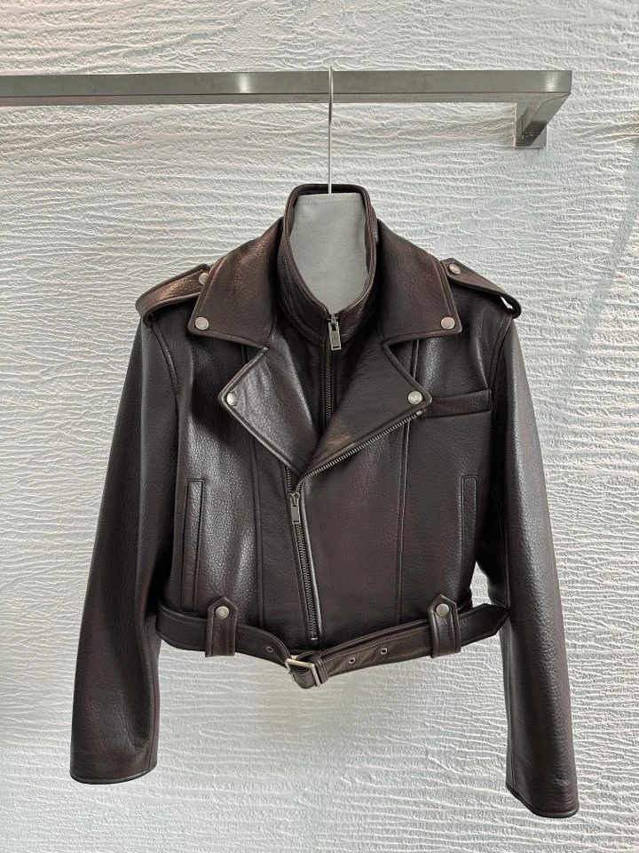 Кожаные Куртки И Дублёнки Женские Saint Laurent 18090128