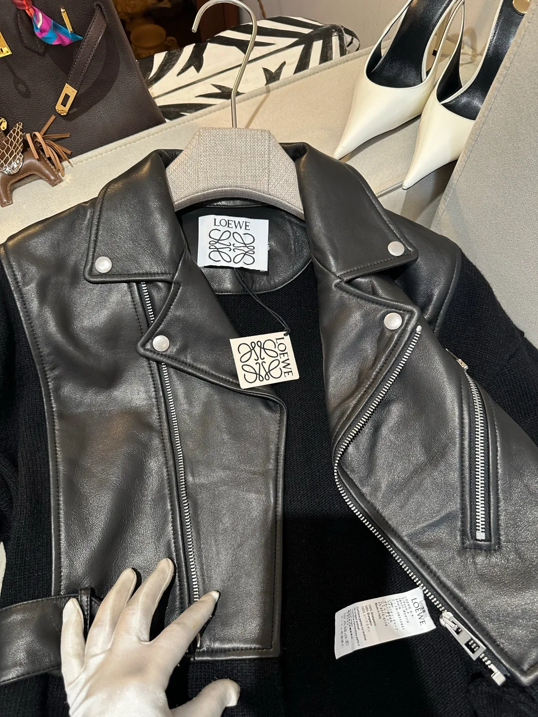 Кожаные Куртки И Дублёнки Женские Loewe 17088756