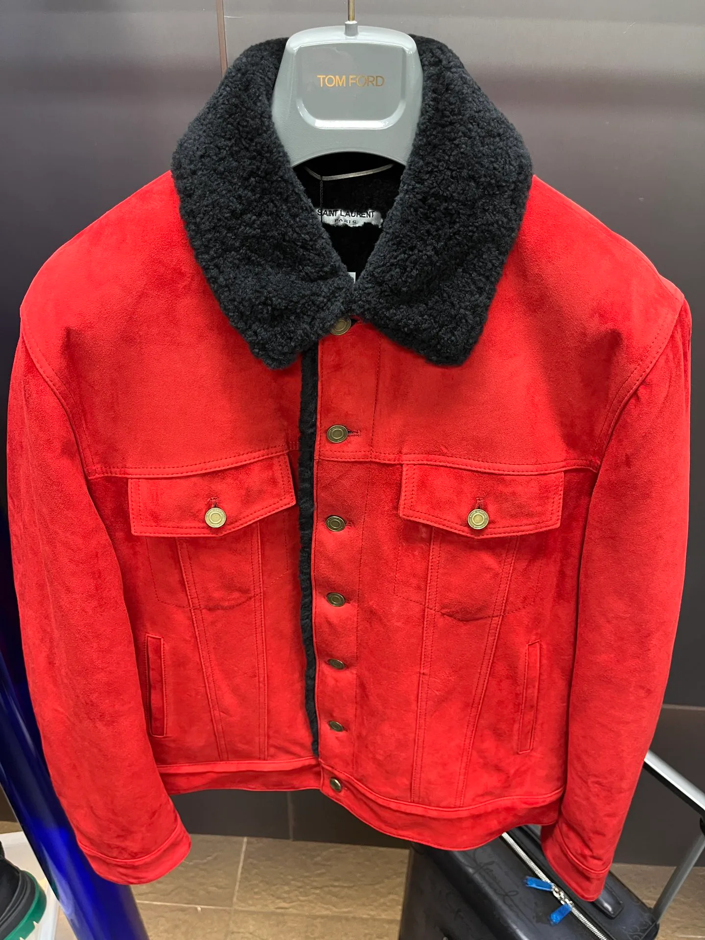 Куртки И Пуховики Мужские Saint Laurent 444224