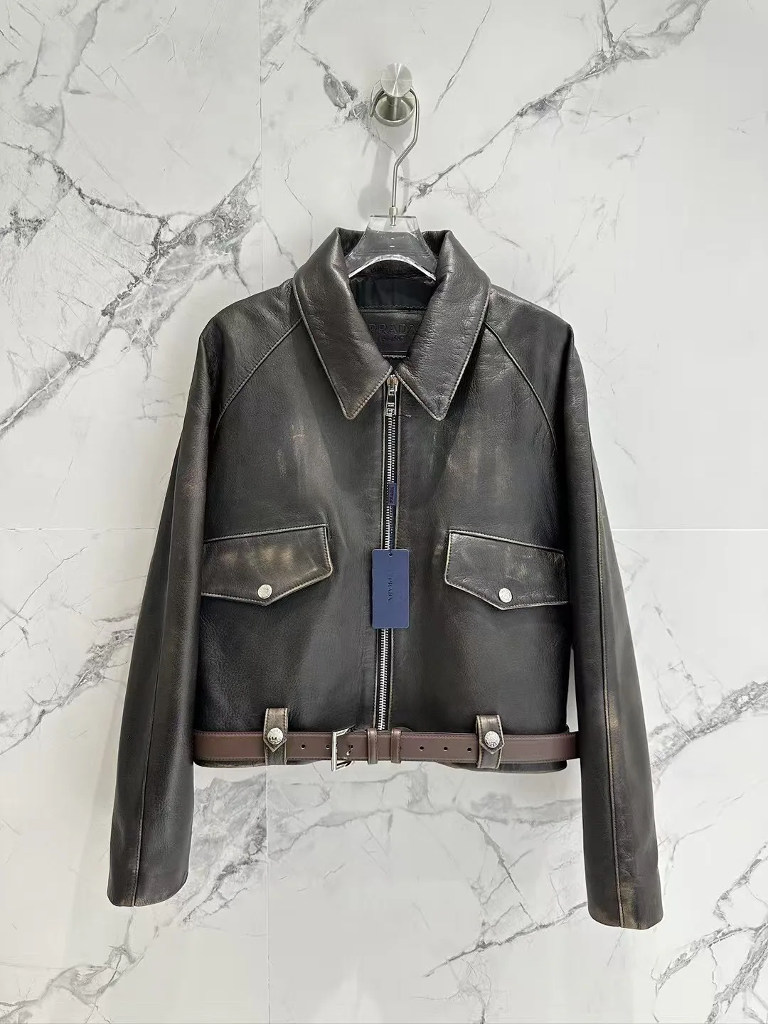 Кожаные Куртки И Дублёнки Женские Prada 13186430