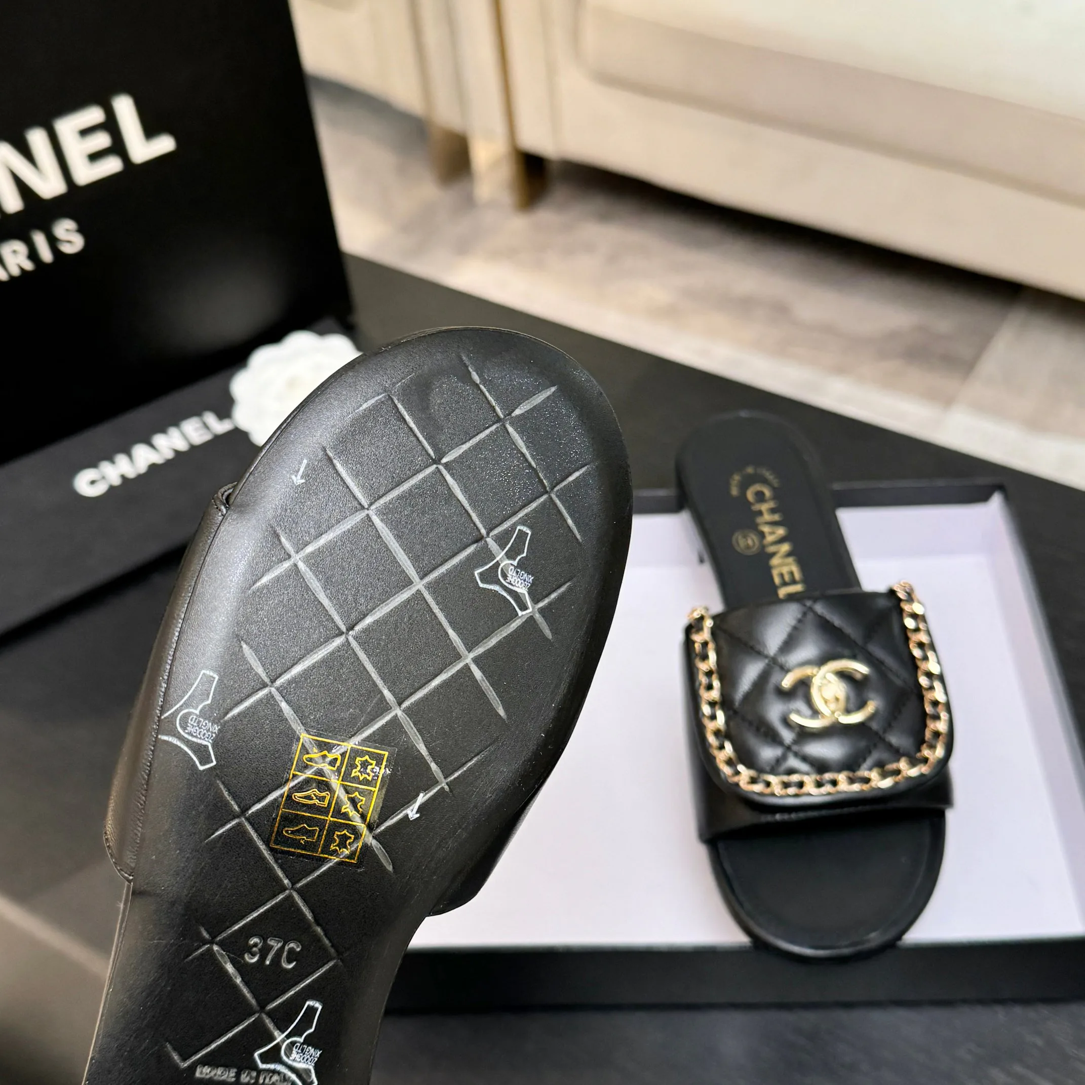 Шлепанцы Женские Chanel 1468218