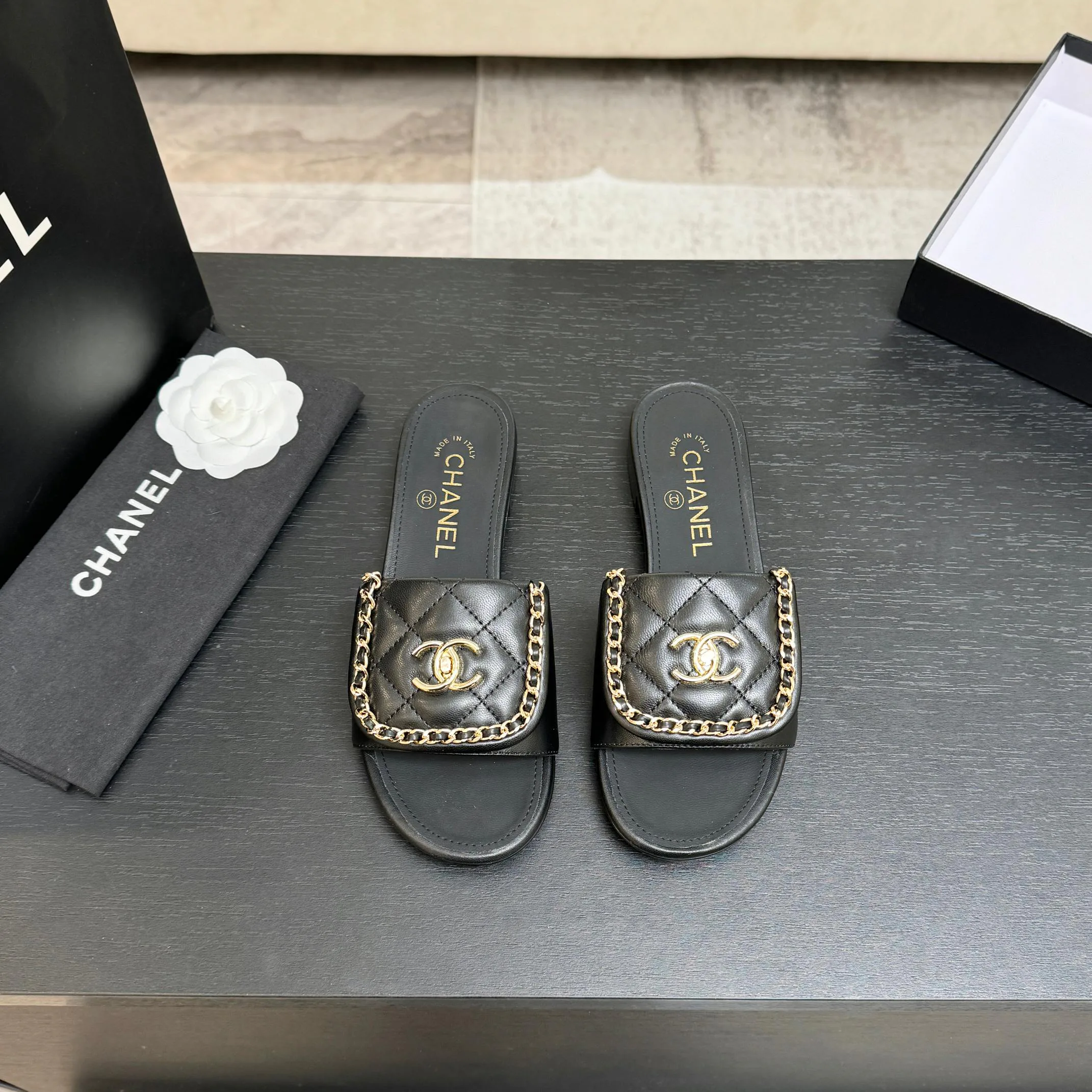 Шлепанцы Женские Chanel 1468218