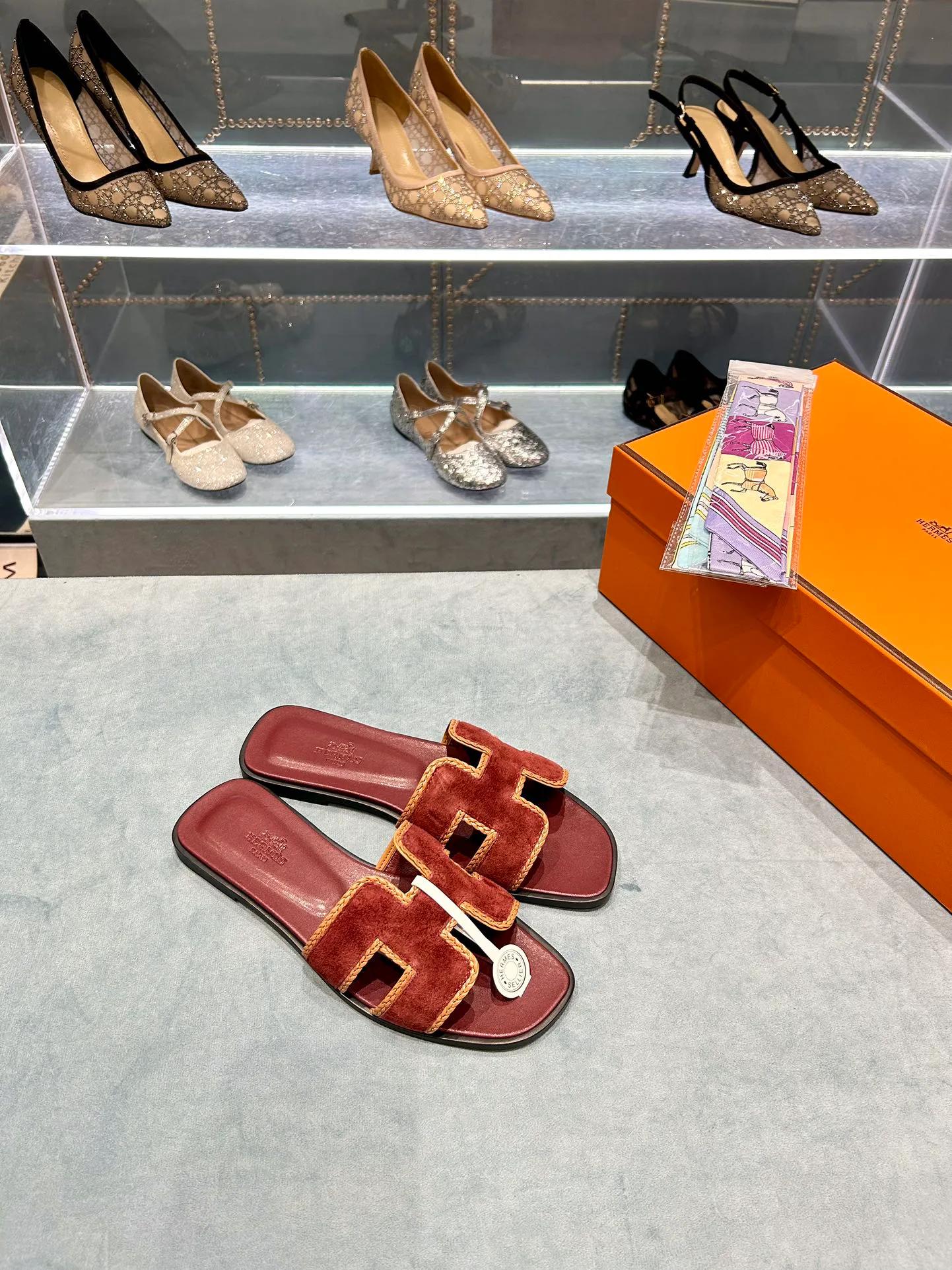 Шлепанцы Женские Hermes 9878137