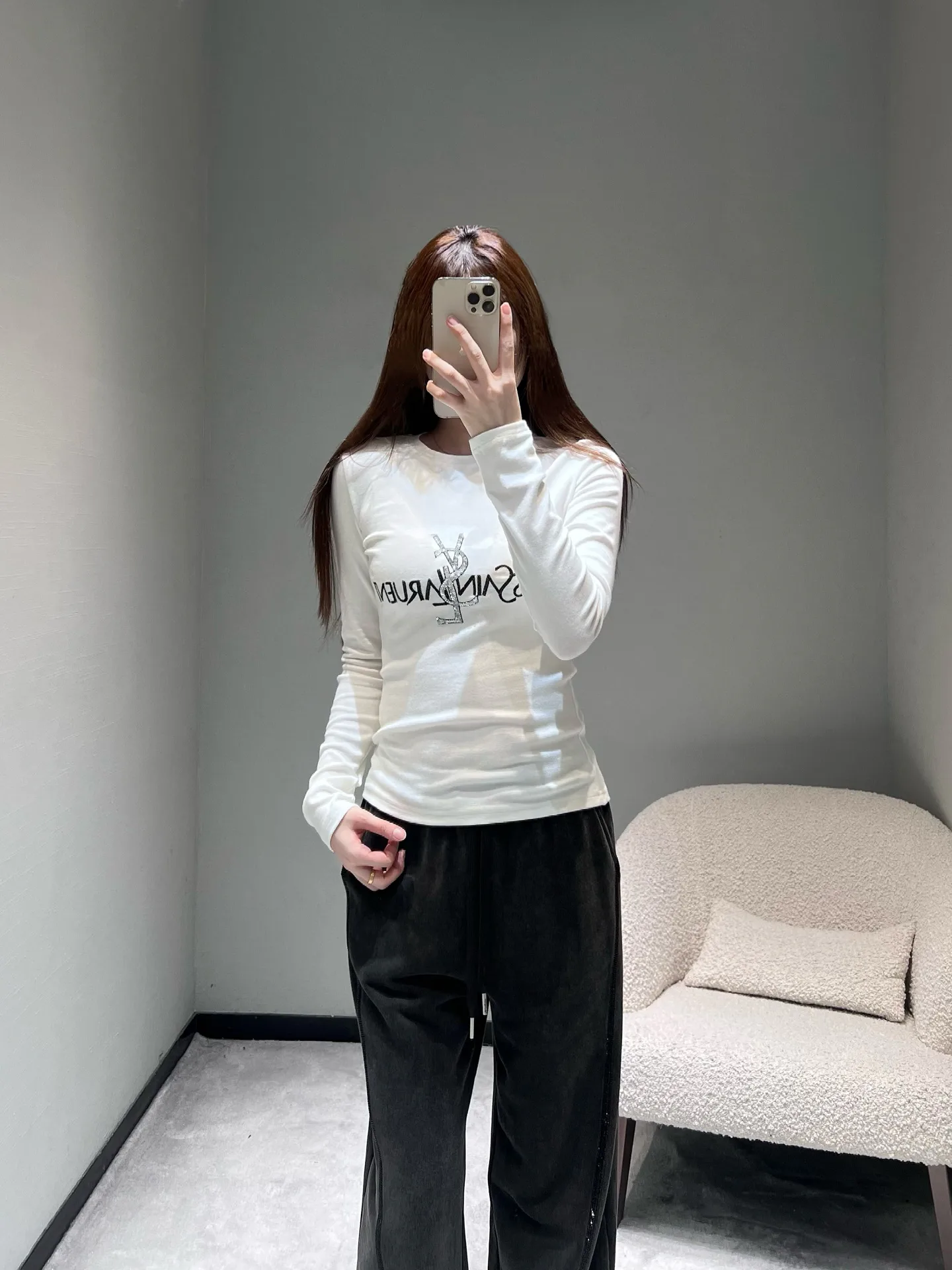 Лонгсливы Женские Saint Laurent 1336721