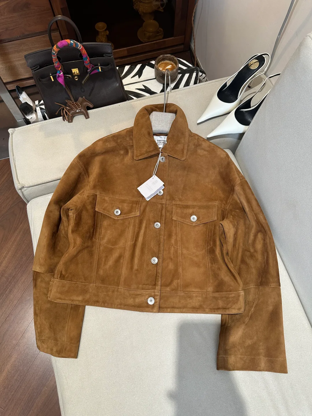 Кожаные Куртки И Дублёнки Женские Brunello Cucinelli 19045948