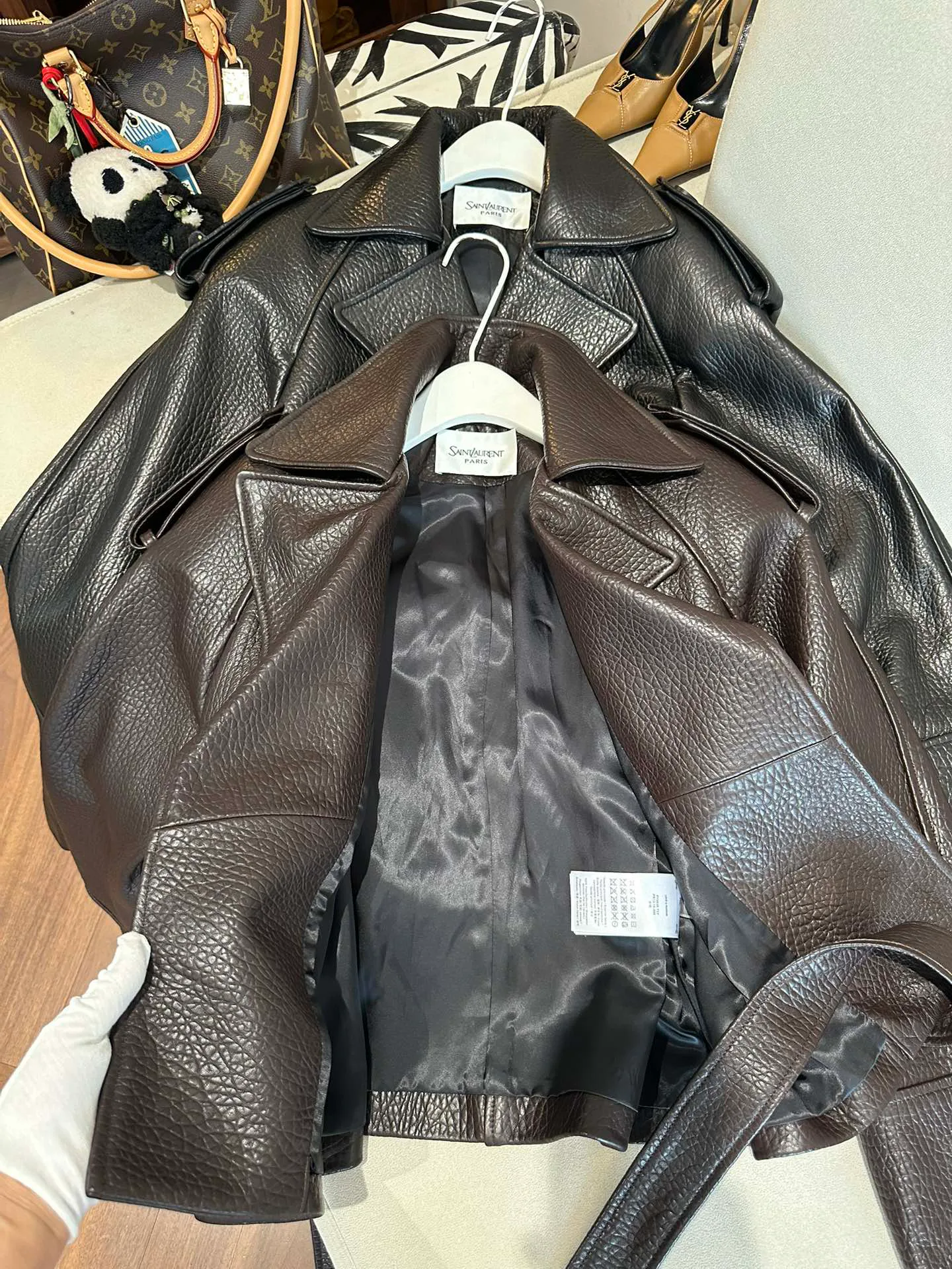 Кожаные Куртки И Дублёнки Женские Saint Laurent 11625006