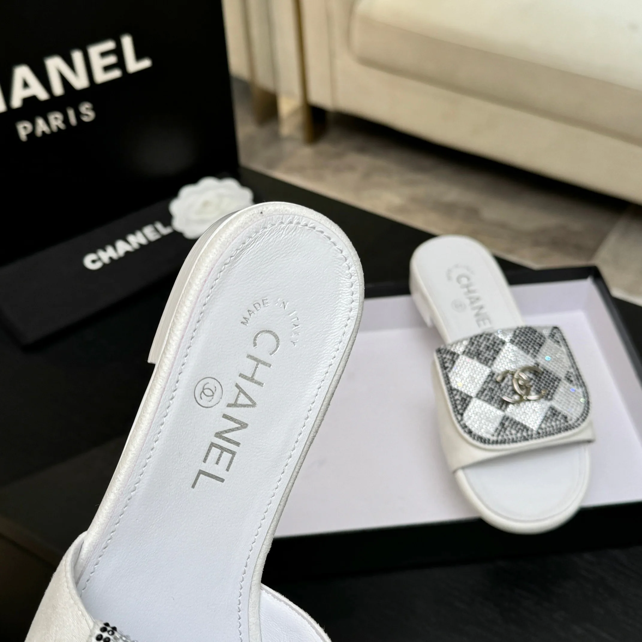 Шлепанцы Женские Chanel 1468226