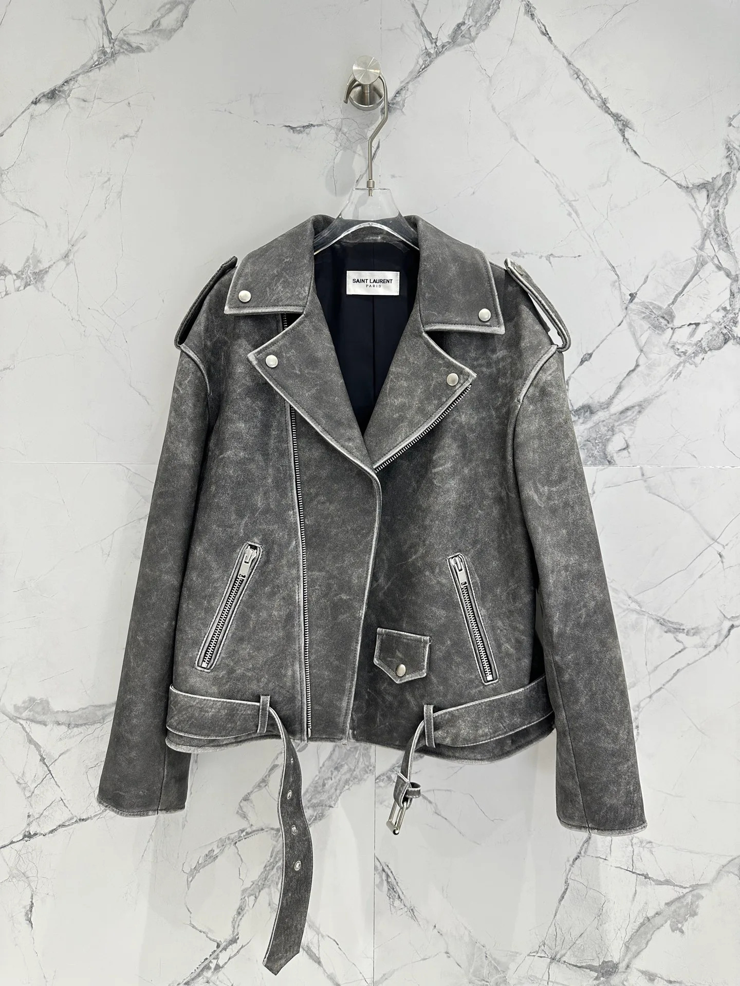 Кожаные Куртки И Дублёнки Женские Saint Laurent 6537797