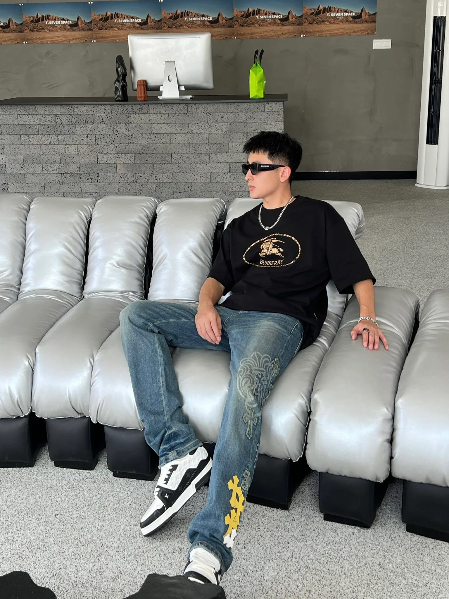 Джинсы Мужские Chrome Hearts 373094