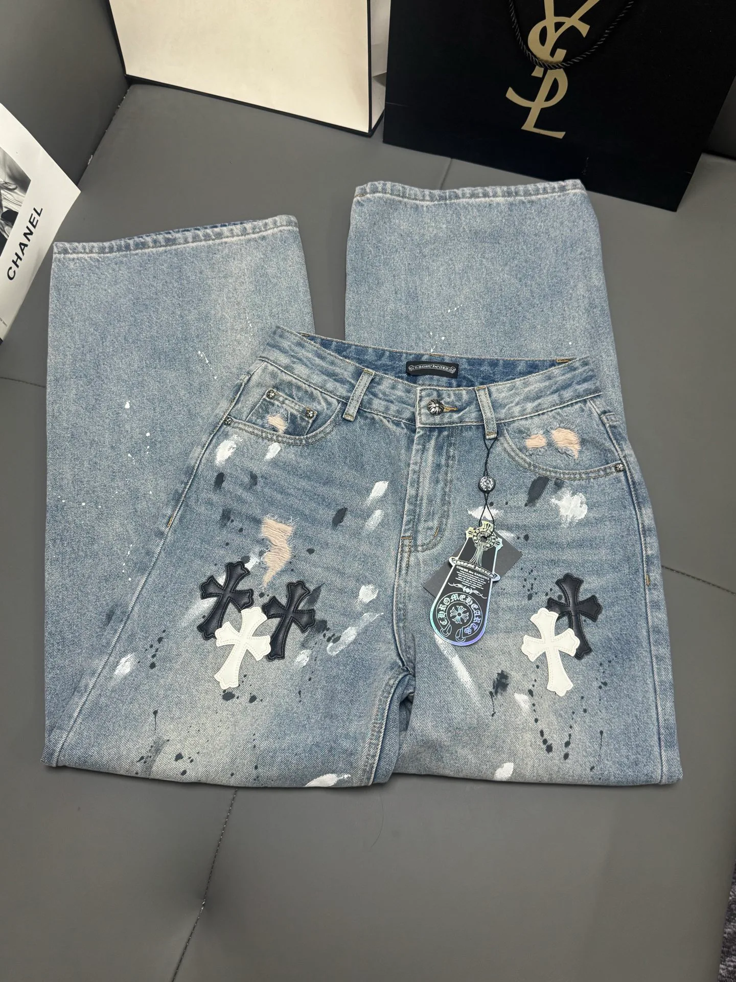 Джинсы Женские Chrome Hearts 11150325