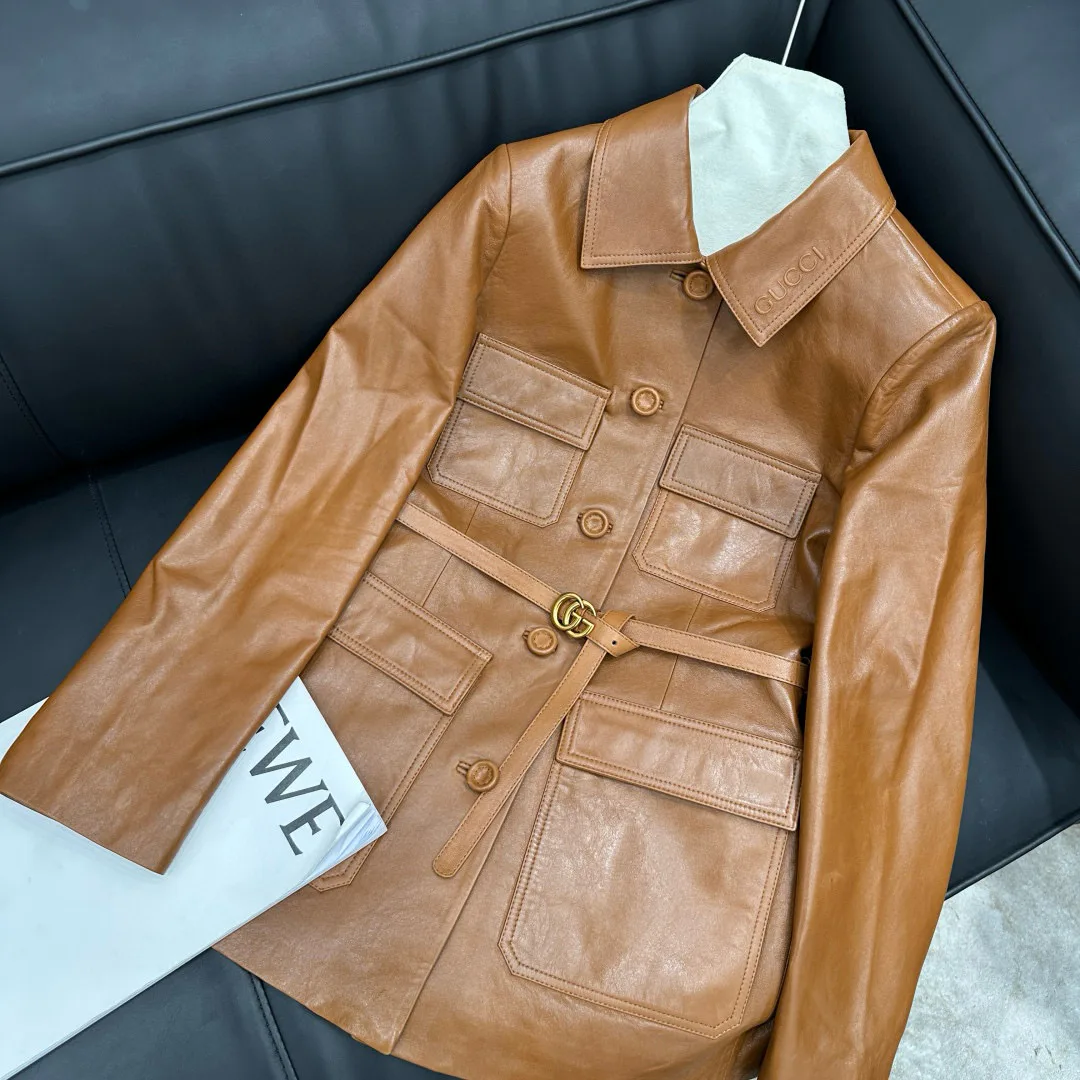 Кожаные Куртки И Дублёнки Женские Gucci 15855