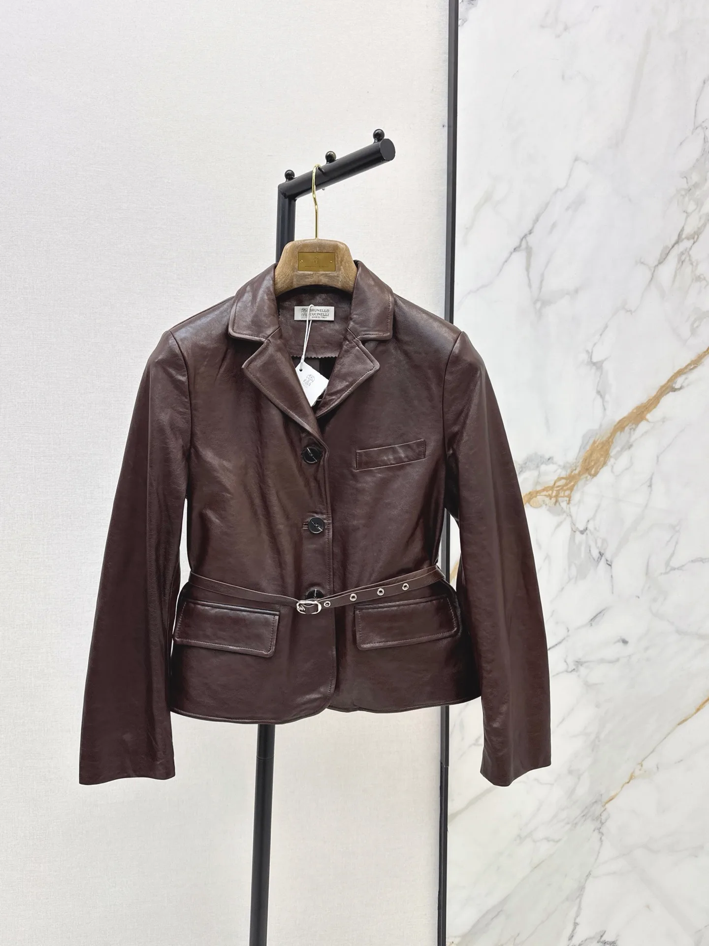 Кожаные Куртки И Дублёнки Женские Brunello Cucinelli 18407933