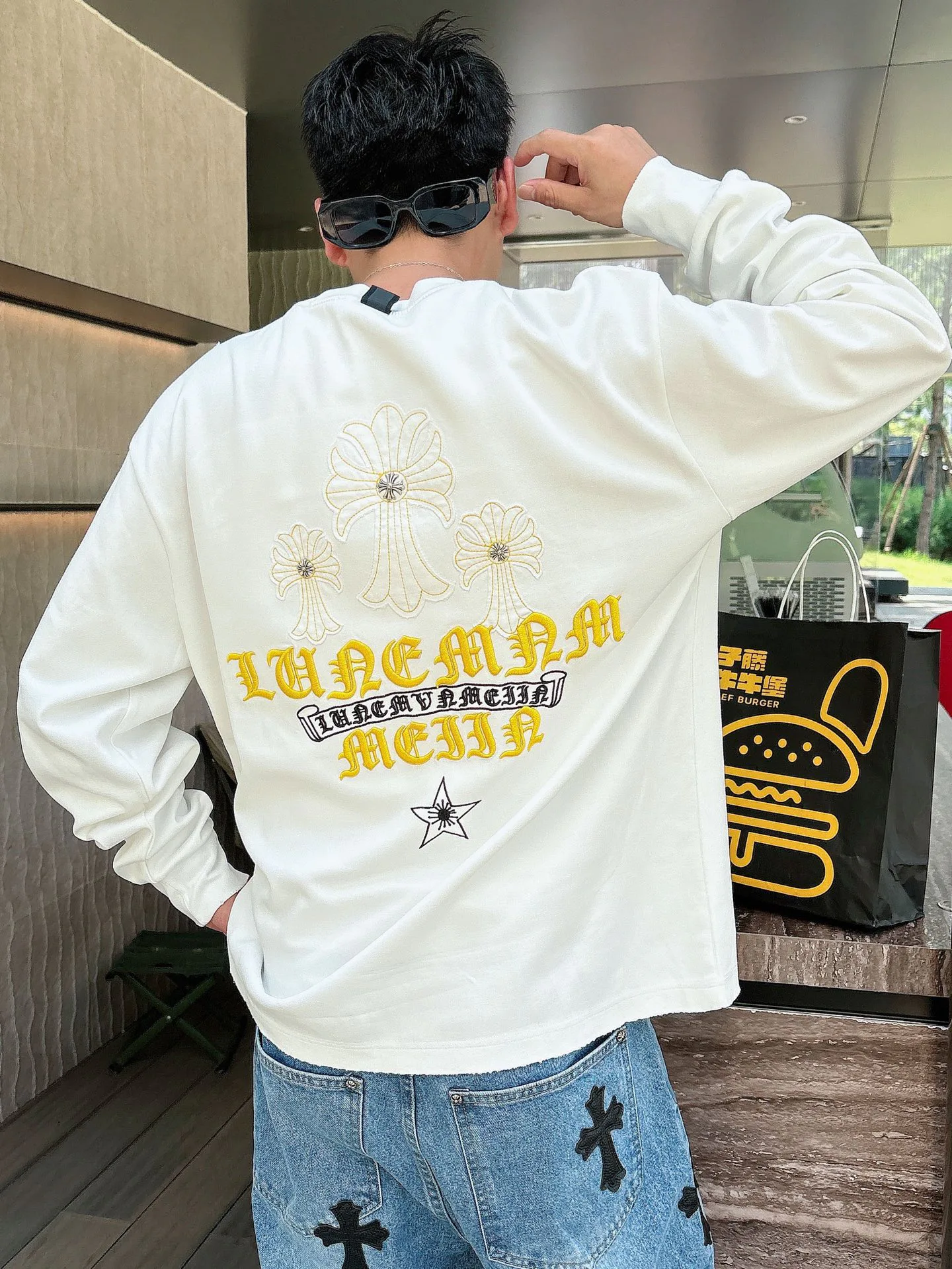 Лонгсливы Мужские Chrome Hearts 1274500