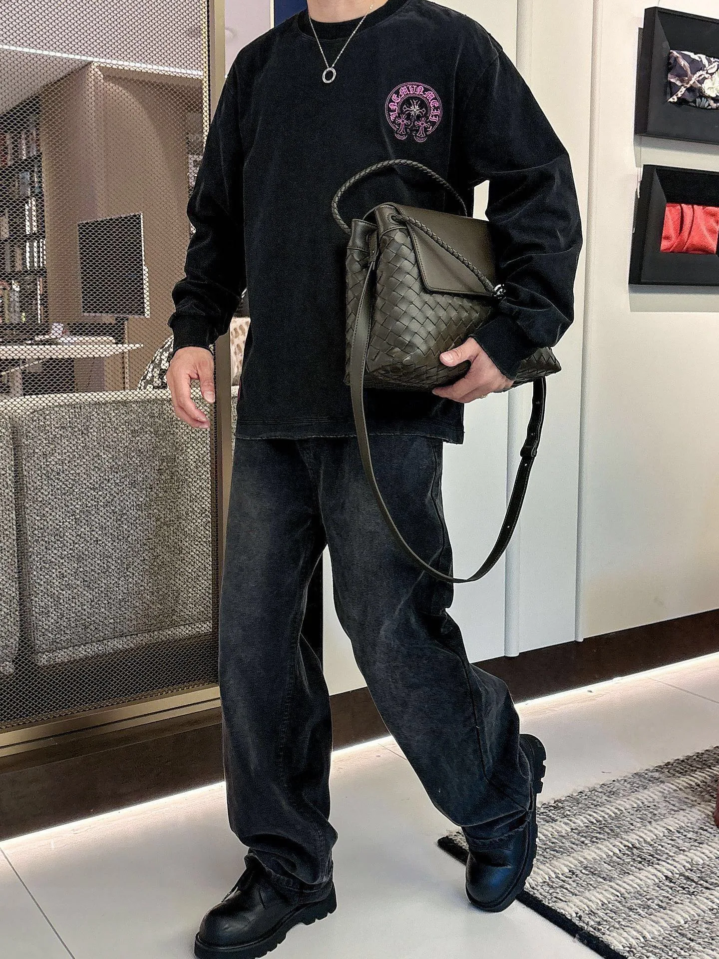 Лонгсливы Мужские Chrome Hearts 2237987