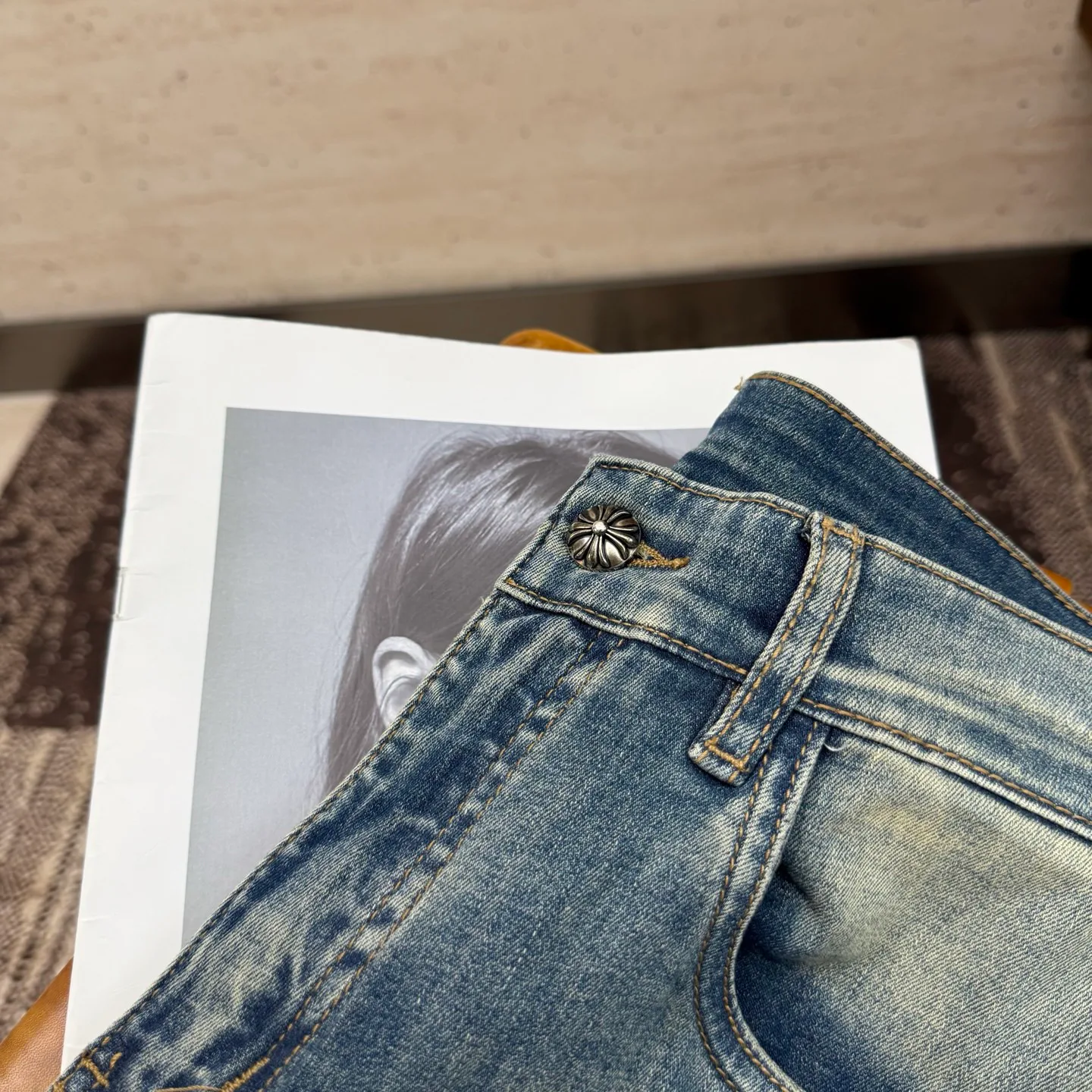 Джинсы Мужские Chrome Hearts 233564