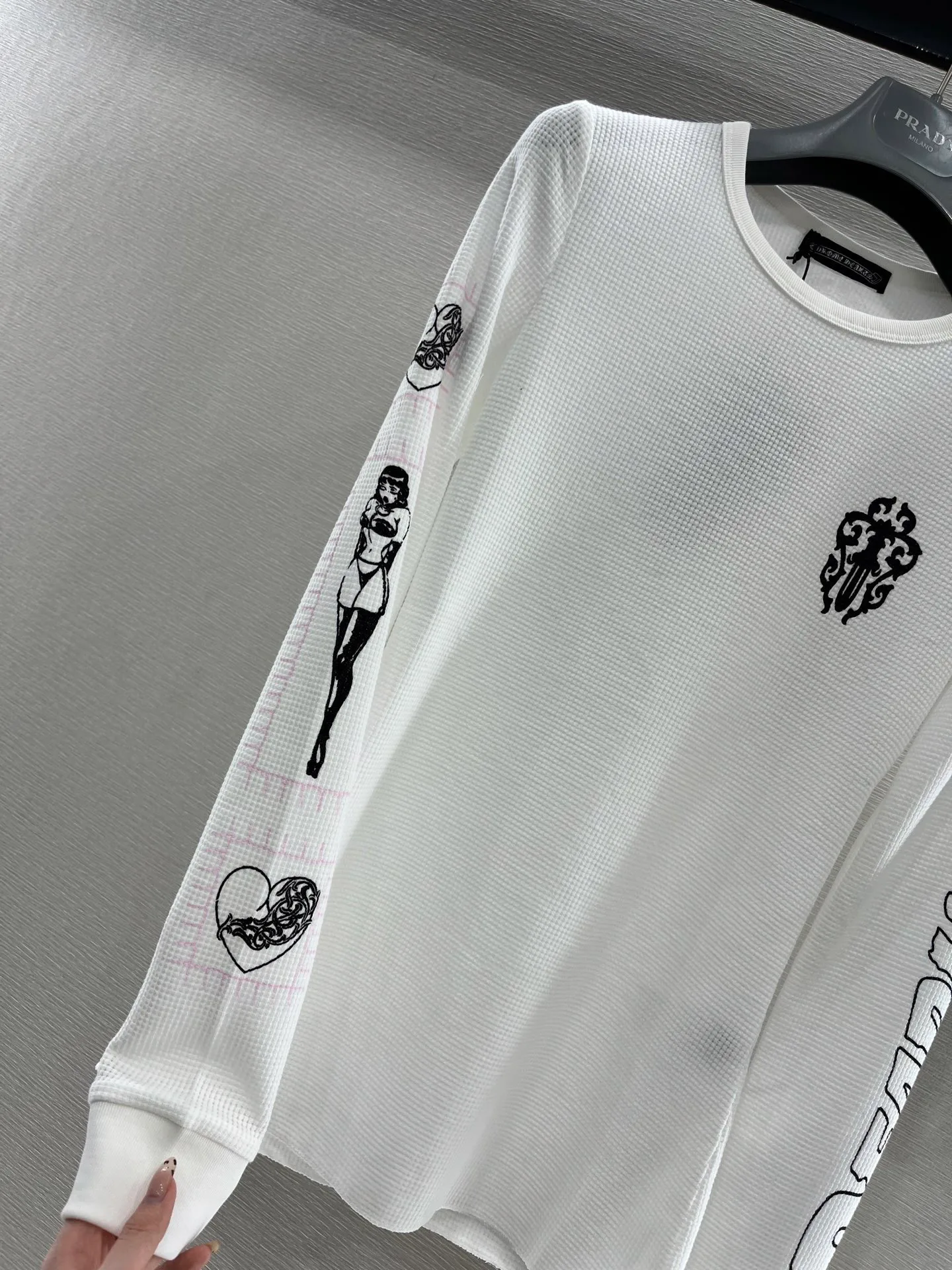 Лонгсливы Женские Chrome Hearts 1273288